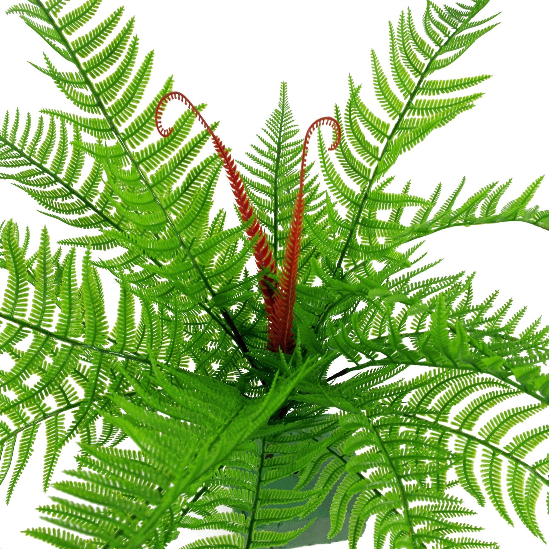 Leaf Artificial Bushy Dixie Wood Fern 60cm Dark Green Plant