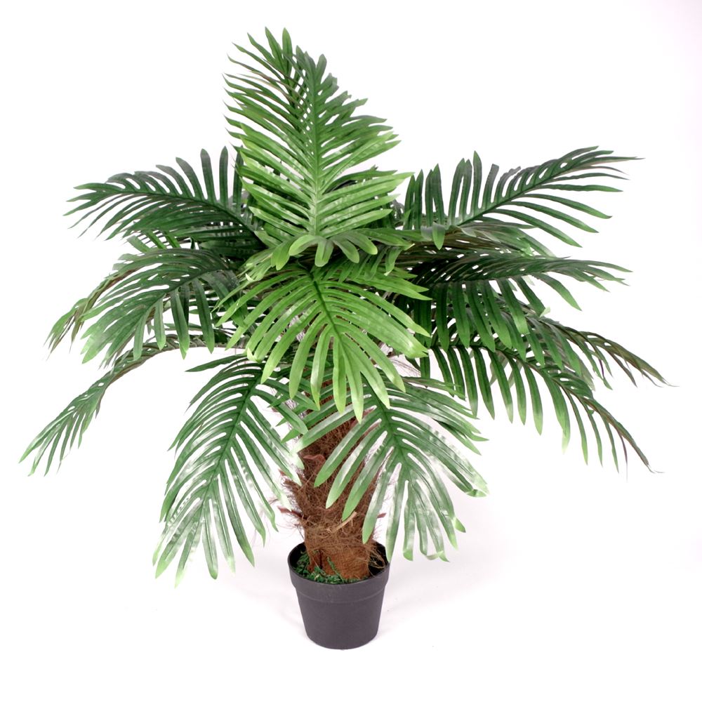 Artificial Princess Palm Tree 100cm Potted with Brown Trunk and Green Fronds