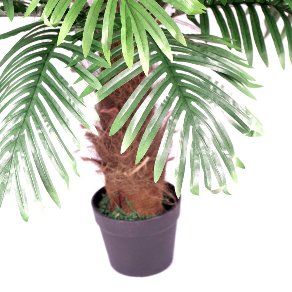 Artificial Princess Palm Tree 100cm Potted with Brown Trunk and Green Fronds