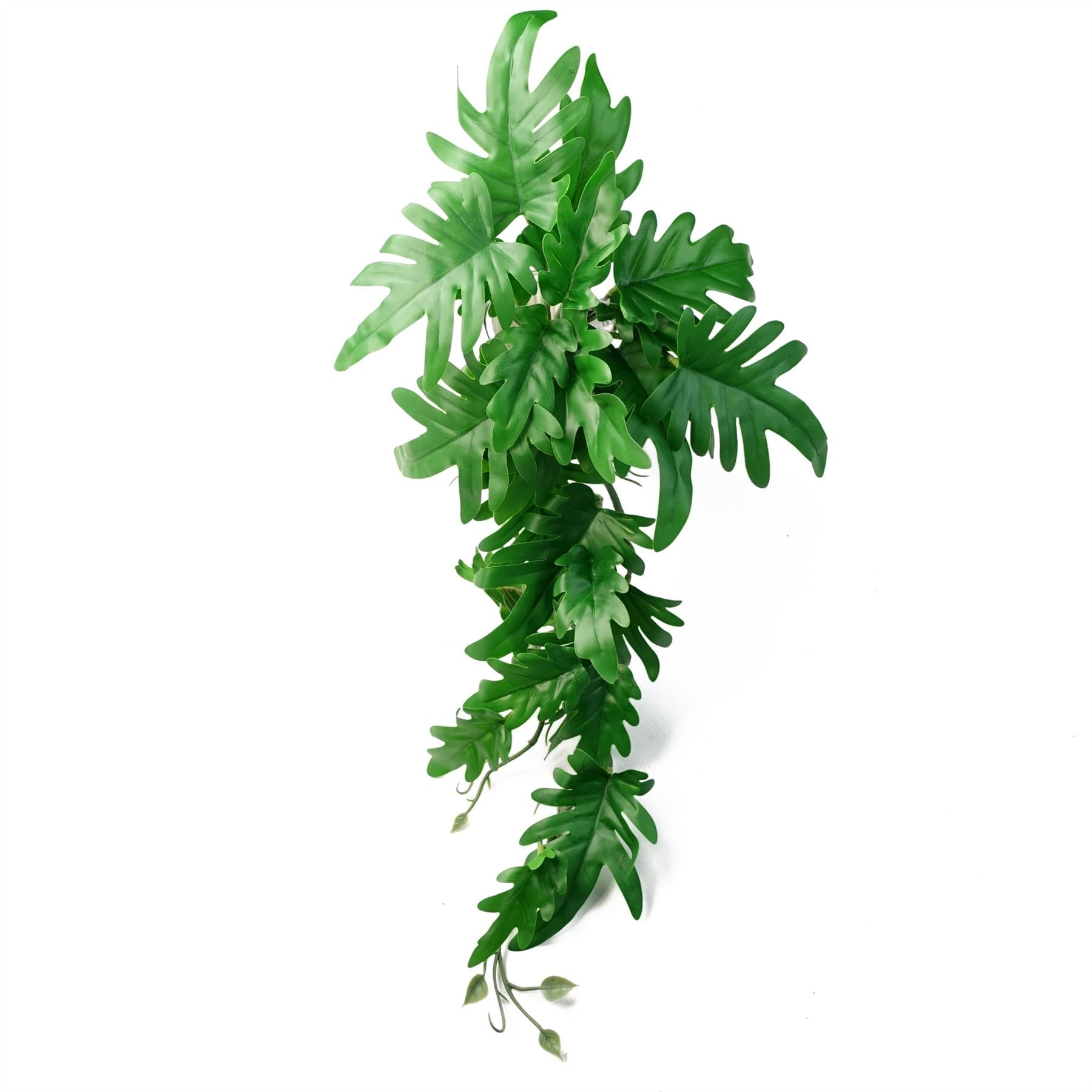 Pack of 6 Artificial Trailing Philodendron Large Leaf Plant, 50cm Tall