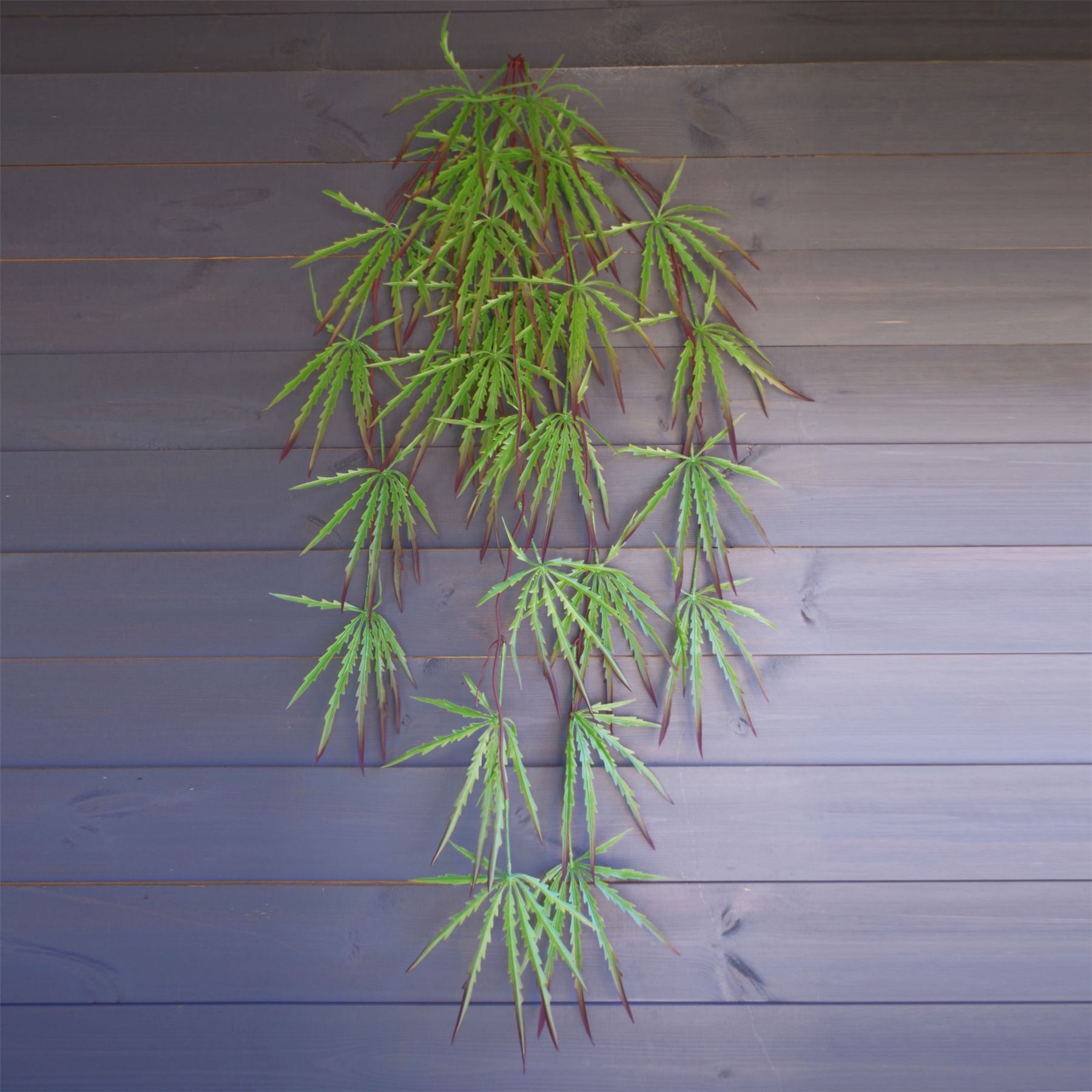 Leaf 100cm Artificial Hanging Acer Spider Plant, 29 Leaves, Wired Vines, Plastic Leaves and Stem