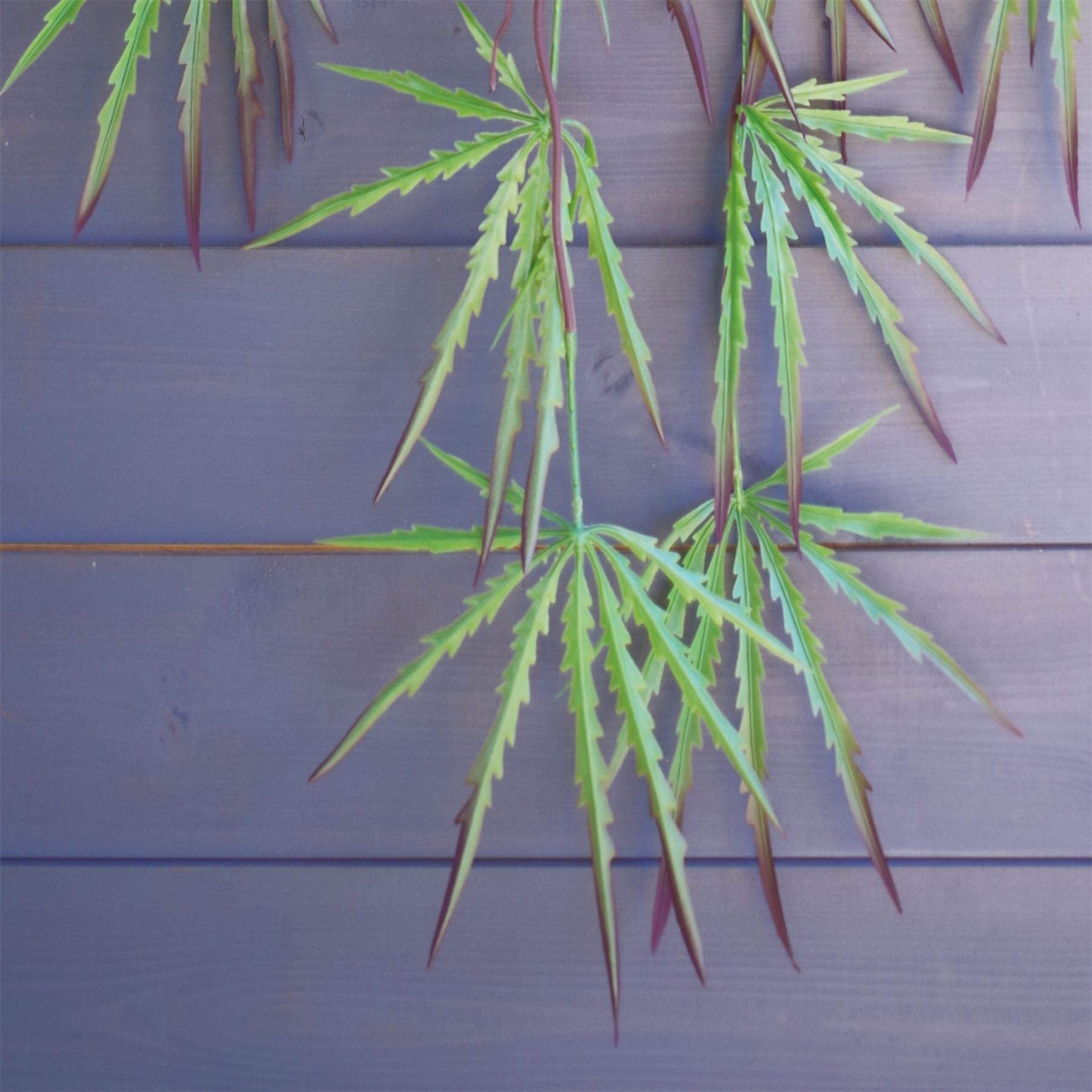 Leaf 100cm Artificial Hanging Acer Spider Plant, 29 Leaves, Wired Vines, Plastic Leaves and Stem