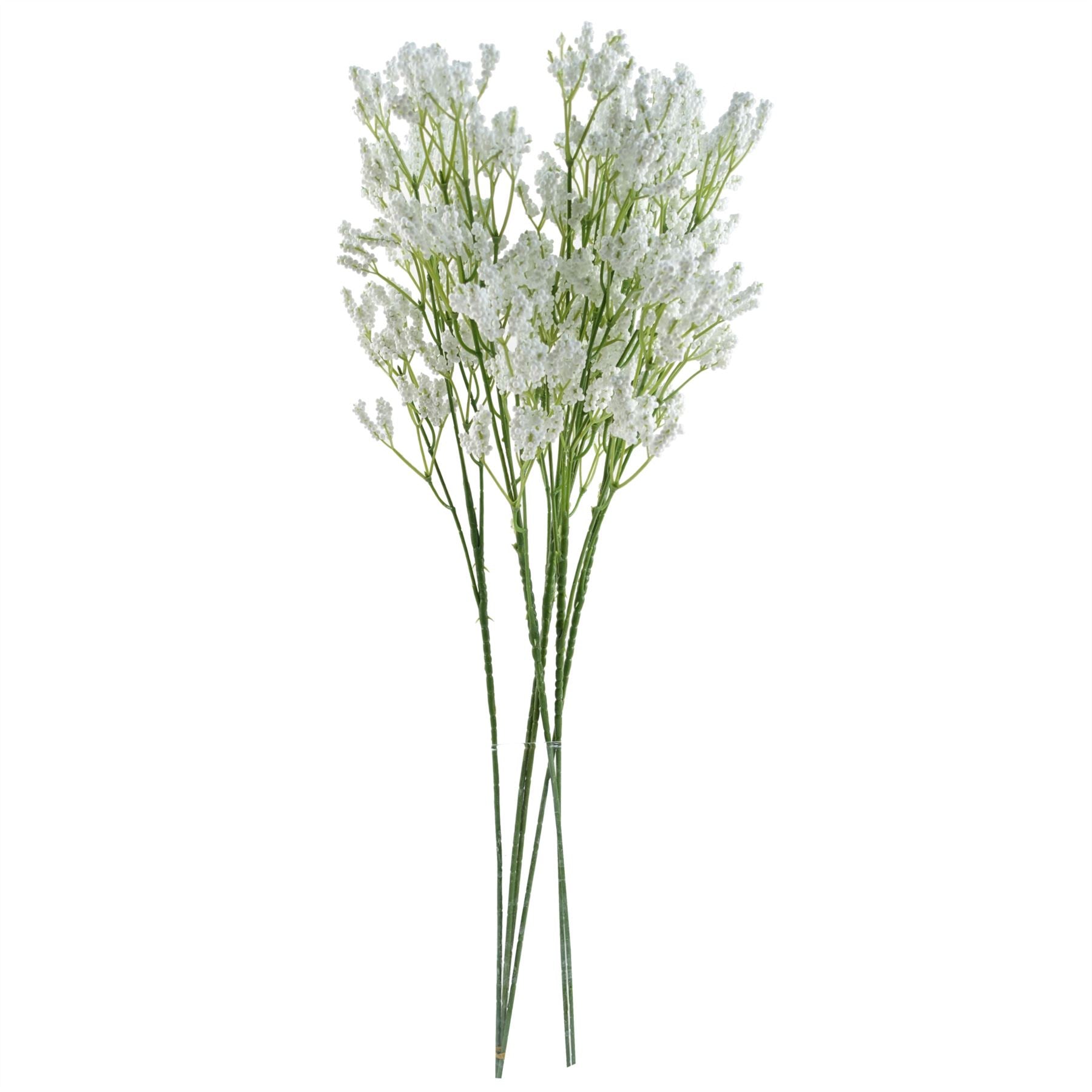 Leaf Pack of 6 White Artificial Gypsophilia Spray 65cm