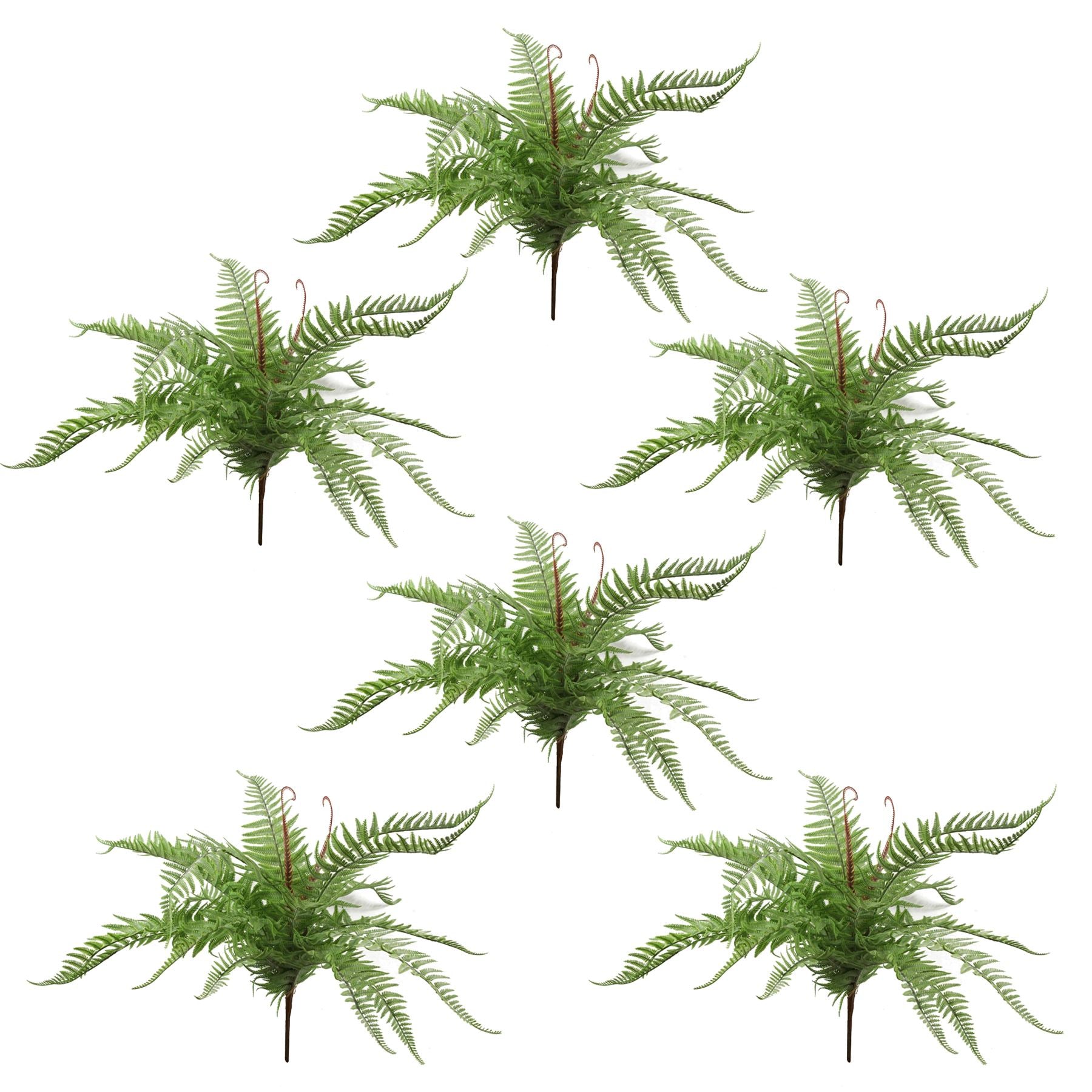 Leaf Artificial Bushy Dixie Wood Fern Light Green Plant 60cm