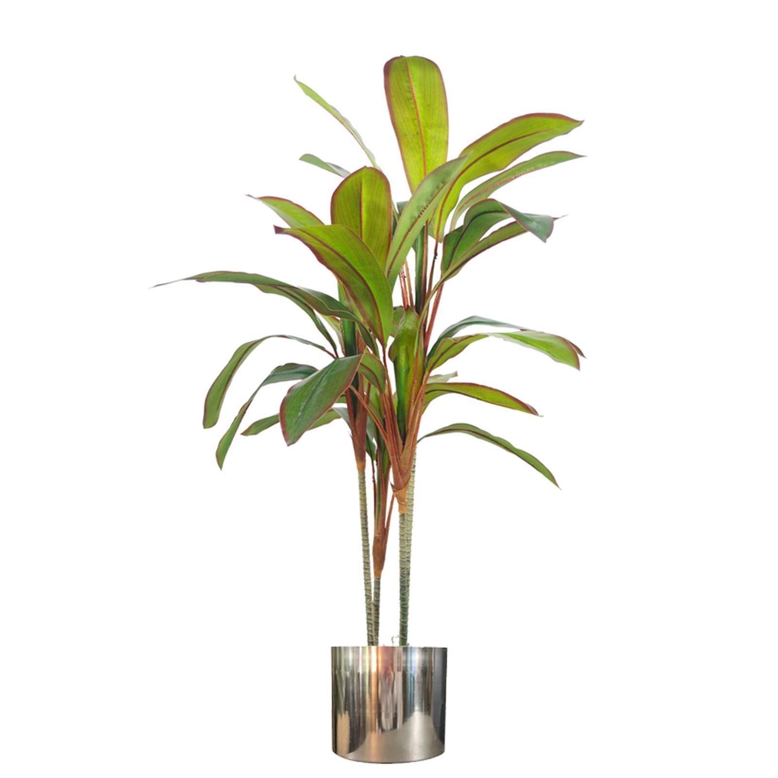 100cm Artificial Realistic Dracaena Tropical Plant with Metal Planter