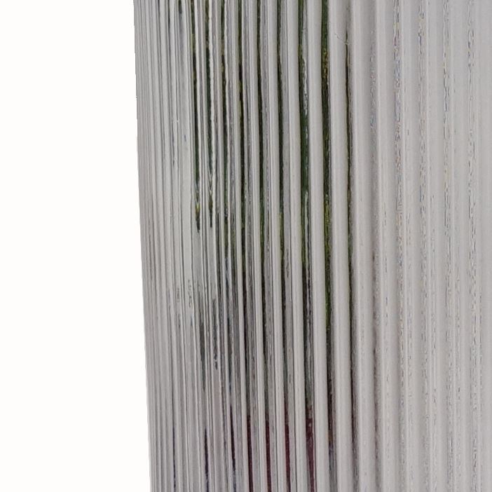 Leaf 31cm Clear Ridged Glass Flower Vase