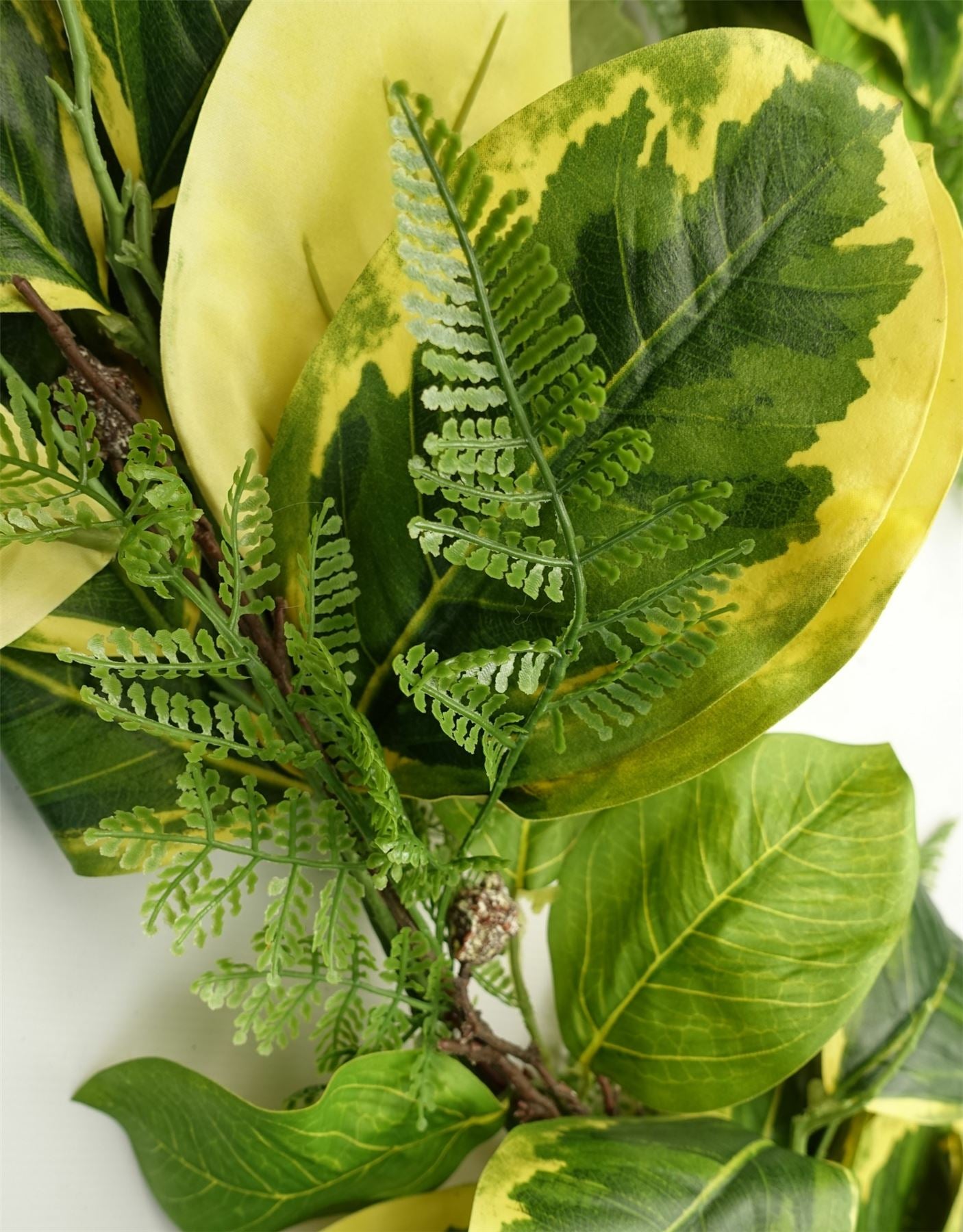 Leaf 180cm Artificial Golden Ficus Garland, Trailing Hanging, Realistic Wired Foliage