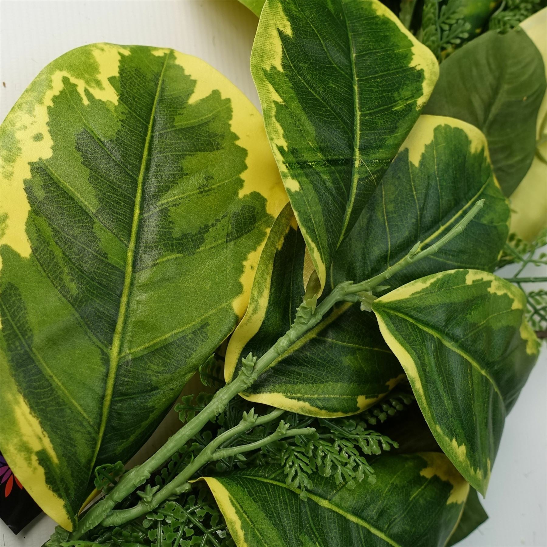 Leaf 180cm Artificial Golden Ficus Garland, Trailing Hanging, Realistic Wired Foliage