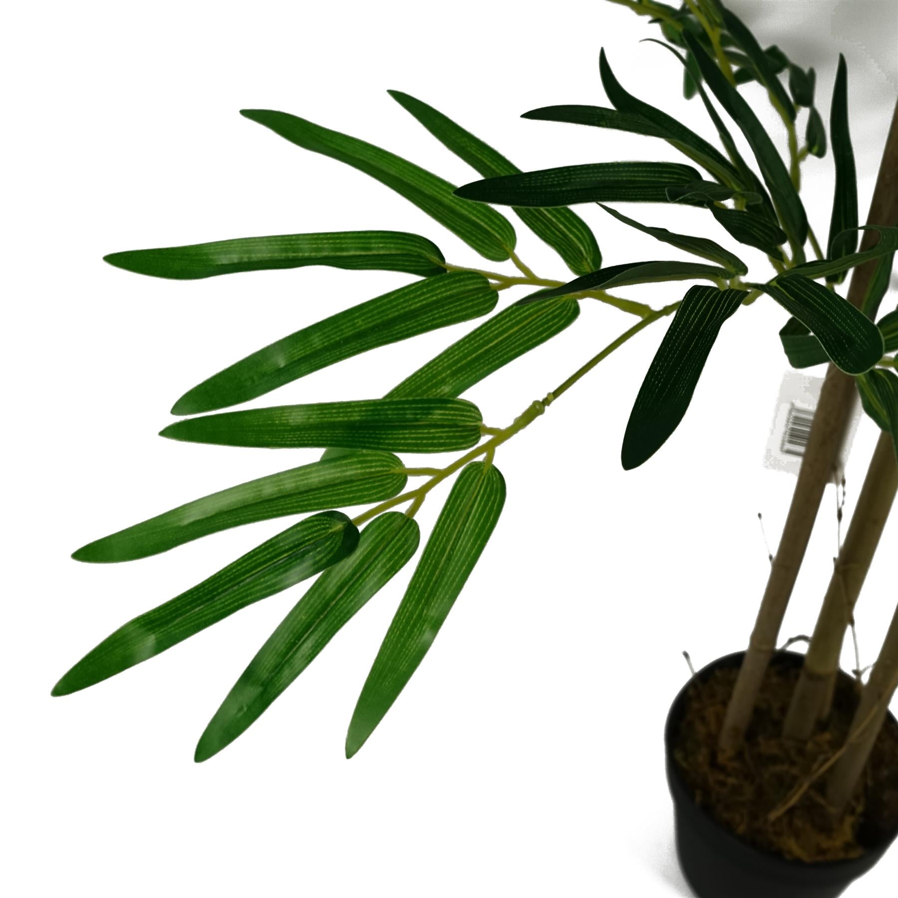 Leaf 120cm Artificial Bamboo Tree with Real Natural Bamboo Canes - Natural Green
