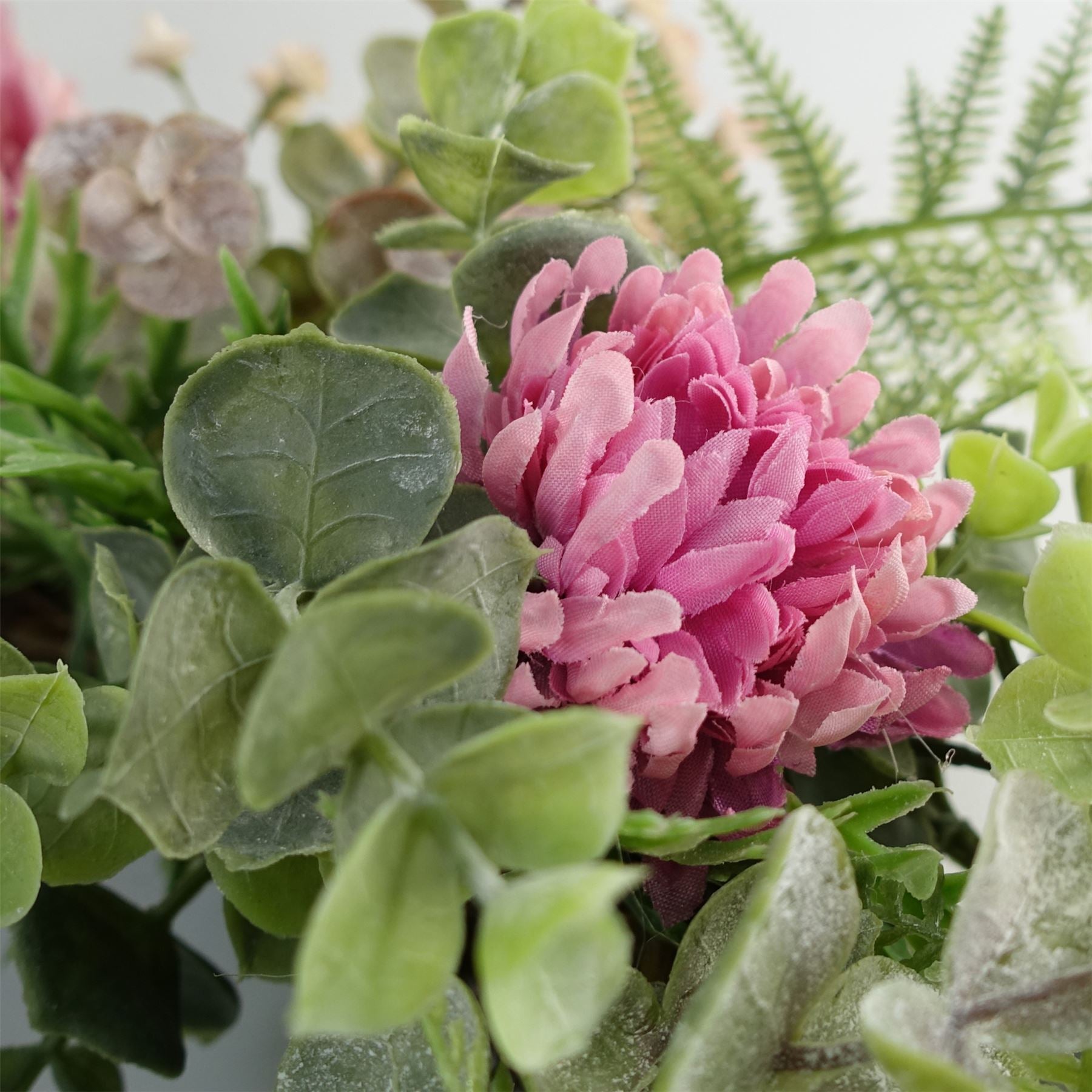 Leaf 45cm Large Luxury Pink Blossom Floral Wreath with Natural Woven Base