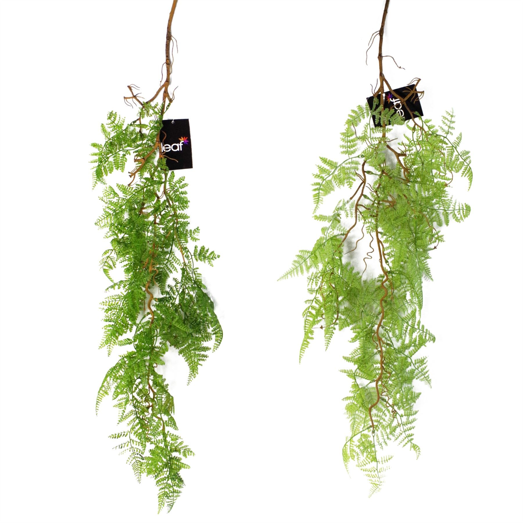 Leaf 100cm Artificial Hanging Maidenhair Fern Plant Dark Green, Bare Stem, Unpotted