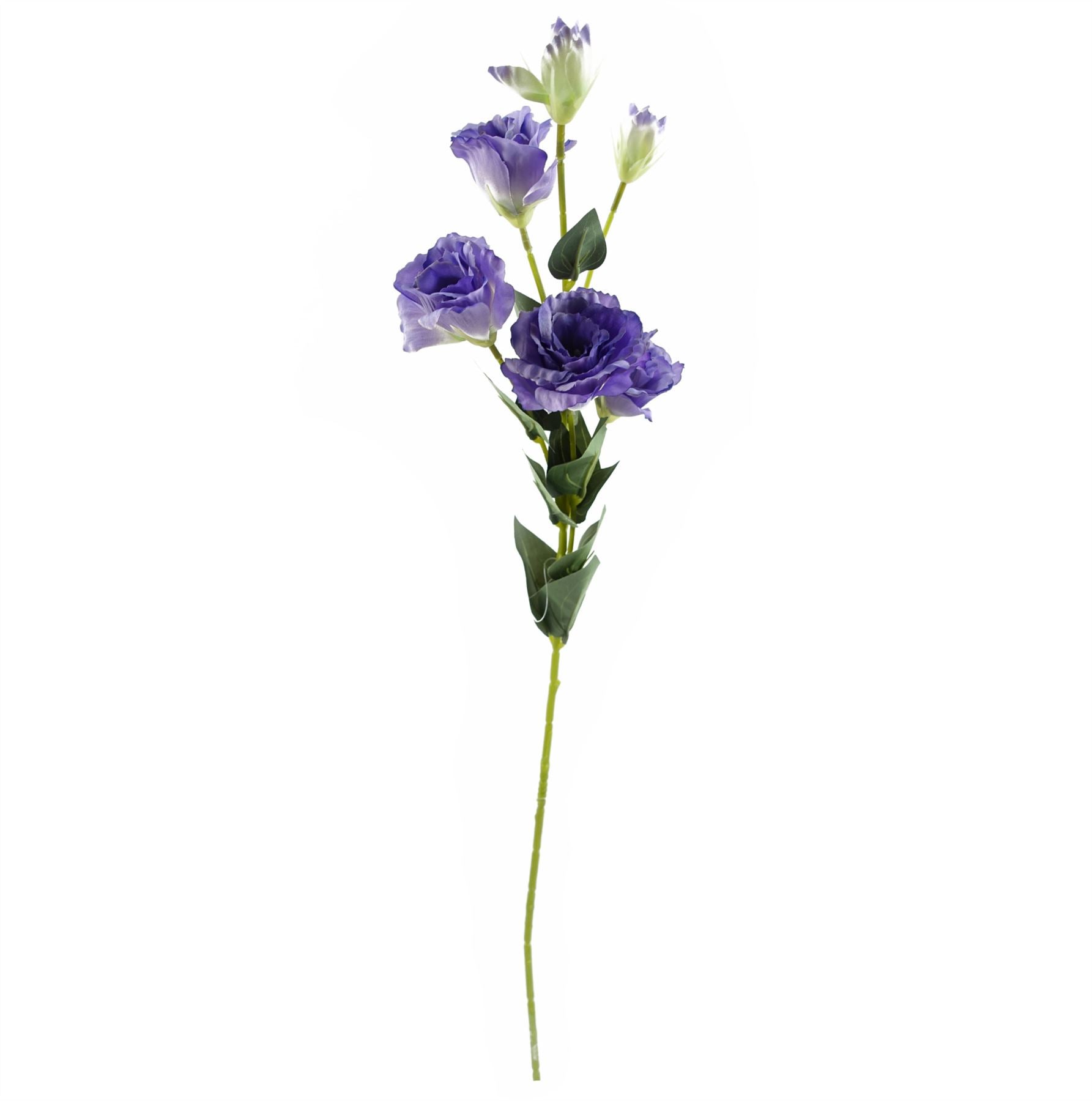 Leaf Pack of 6 Artificial Purple Wild Rose Stems, 80cm, 36 Flowers