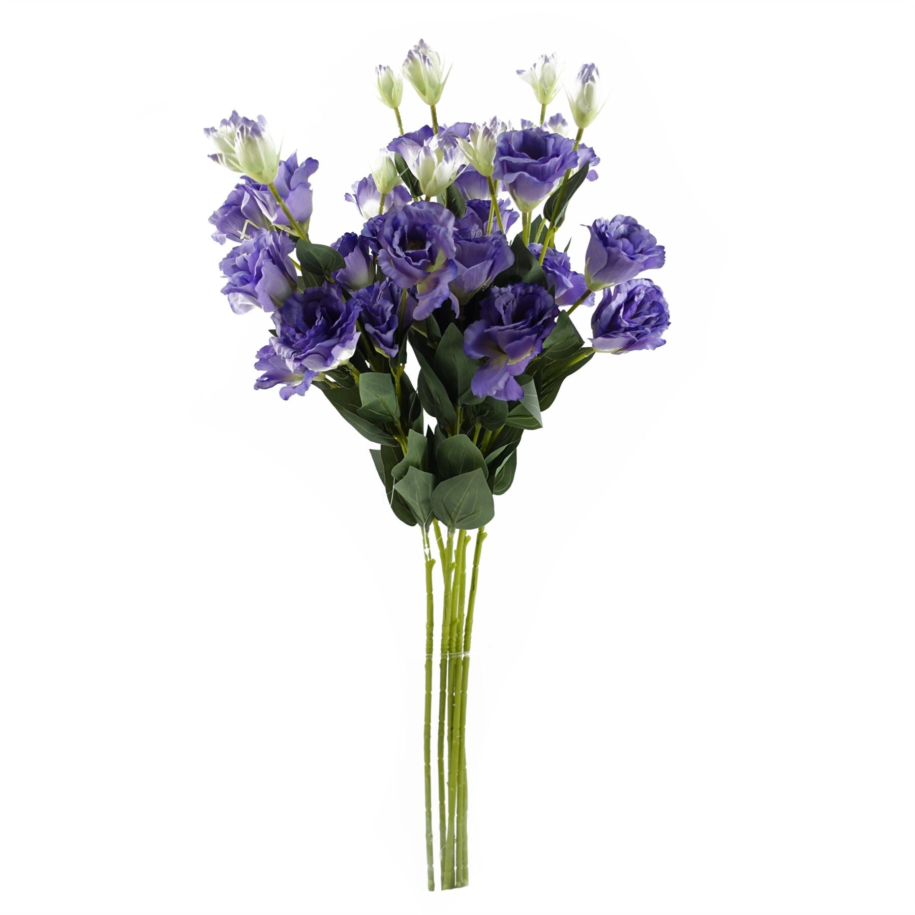 Leaf Pack of 6 Artificial Purple Wild Rose Stems, 80cm, 36 Flowers