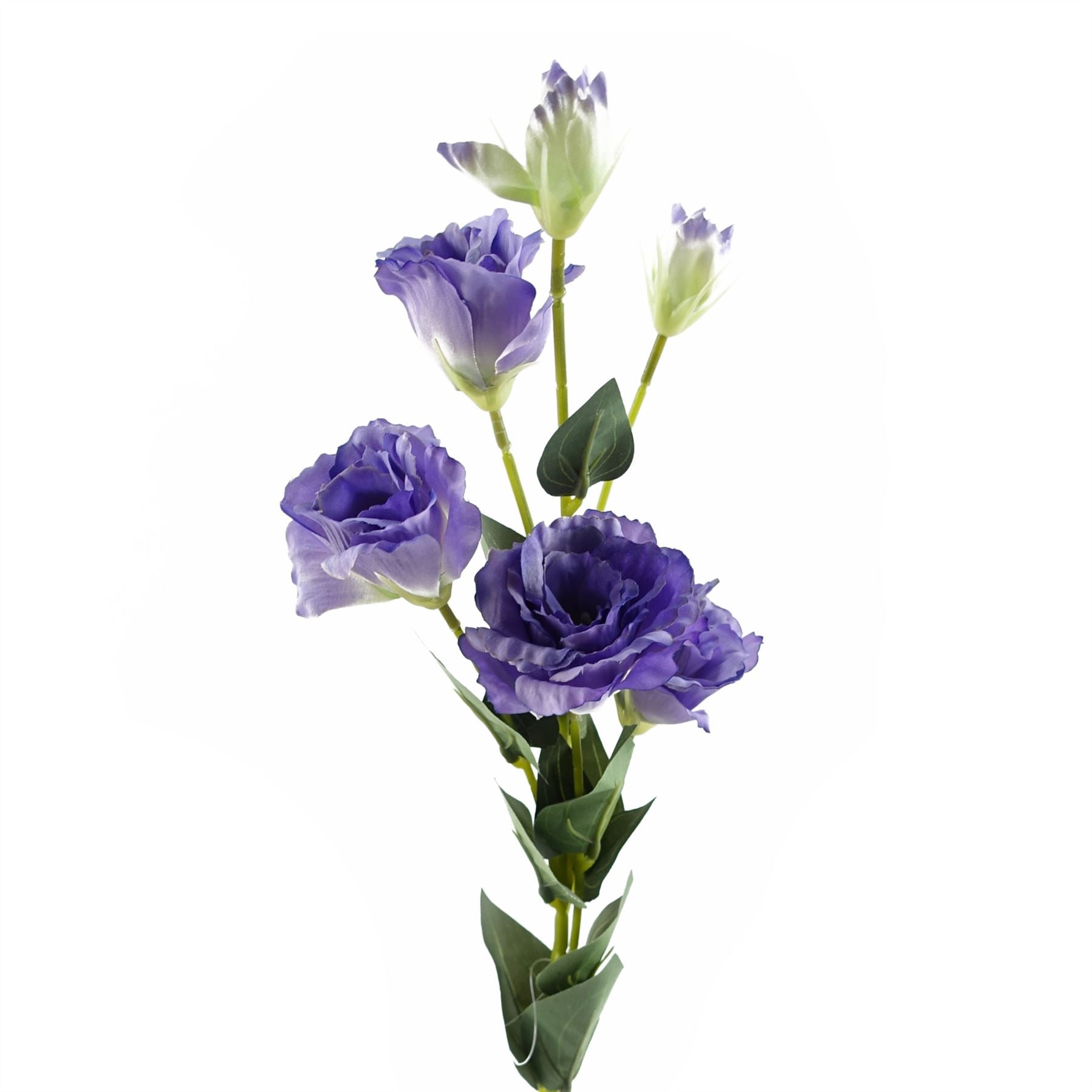 Leaf Pack of 6 Artificial Purple Wild Rose Stems, 80cm, 36 Flowers