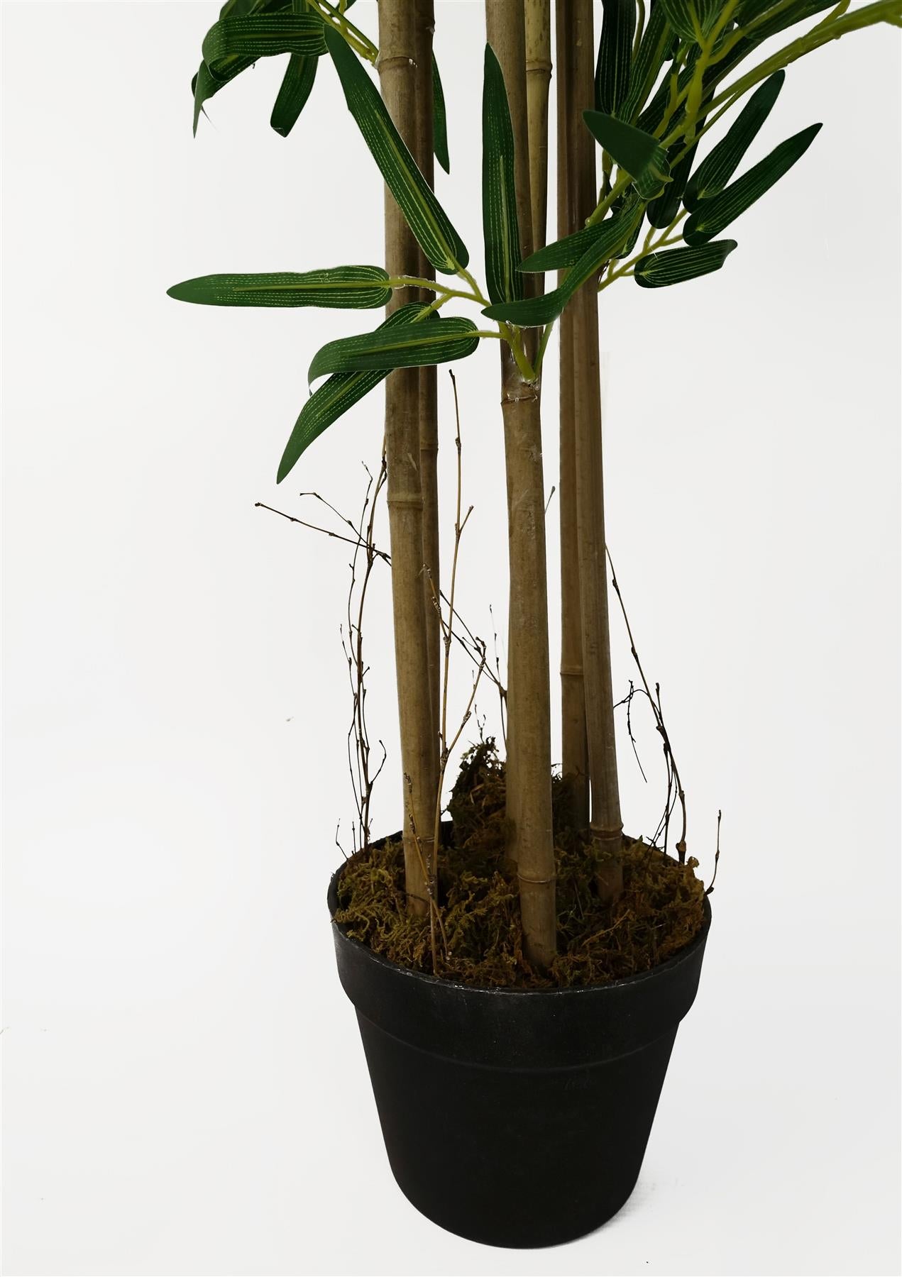 Leaf 150cm 5ft Realistic Artificial Bamboo Tree, Green, Potted