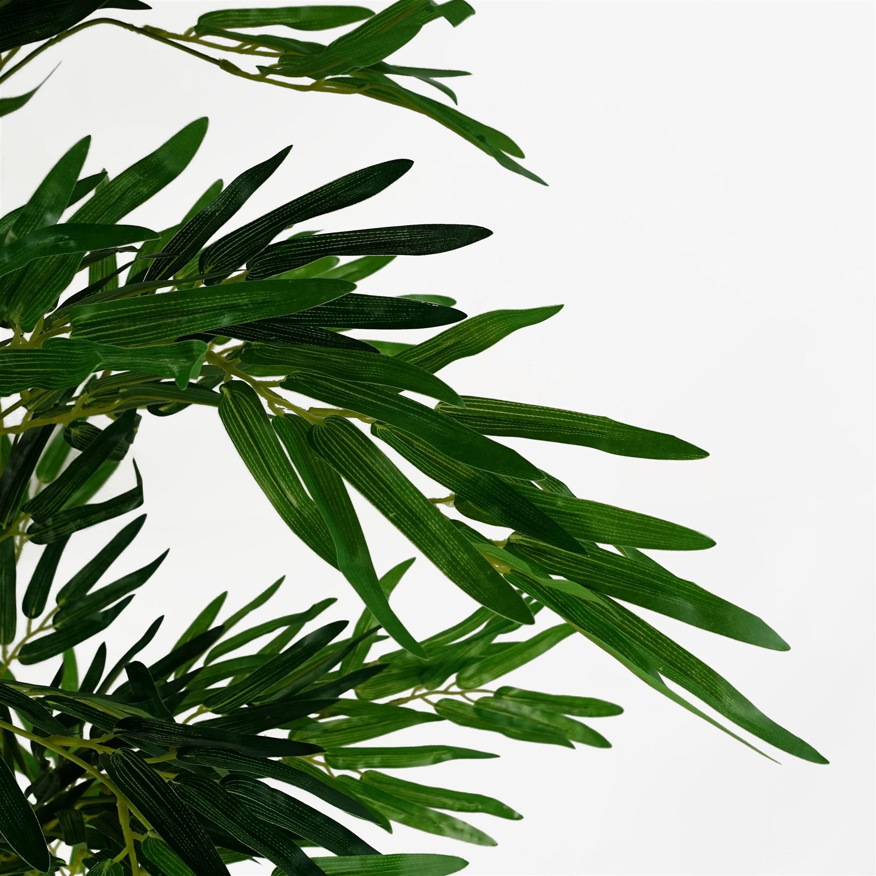 Leaf 150cm 5ft Realistic Artificial Bamboo Tree, Green, Potted