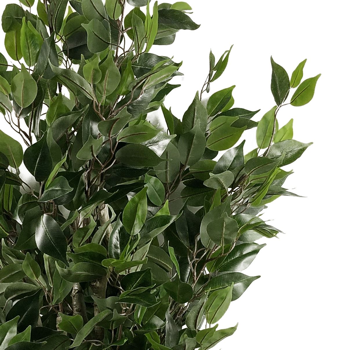110cm Artificial Evergreen Ficus Tree with Decorative Planter