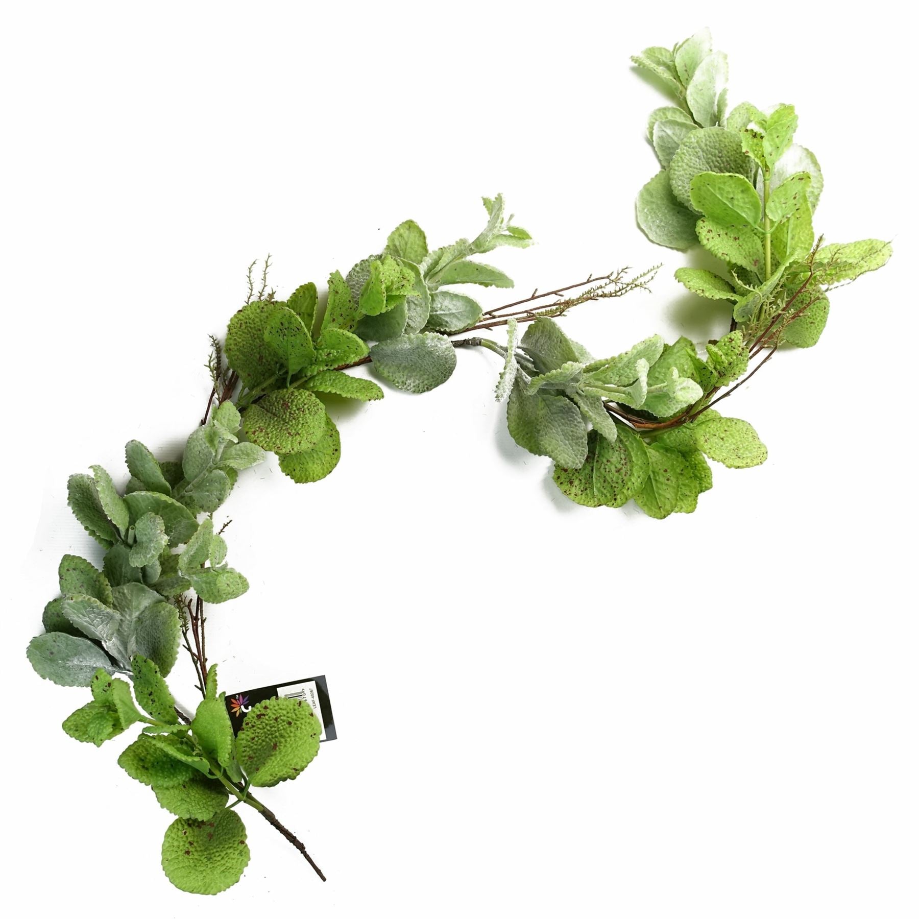 Leaf Artificial Hanging Mint Leaf Garland Plant, 125cm Realistic