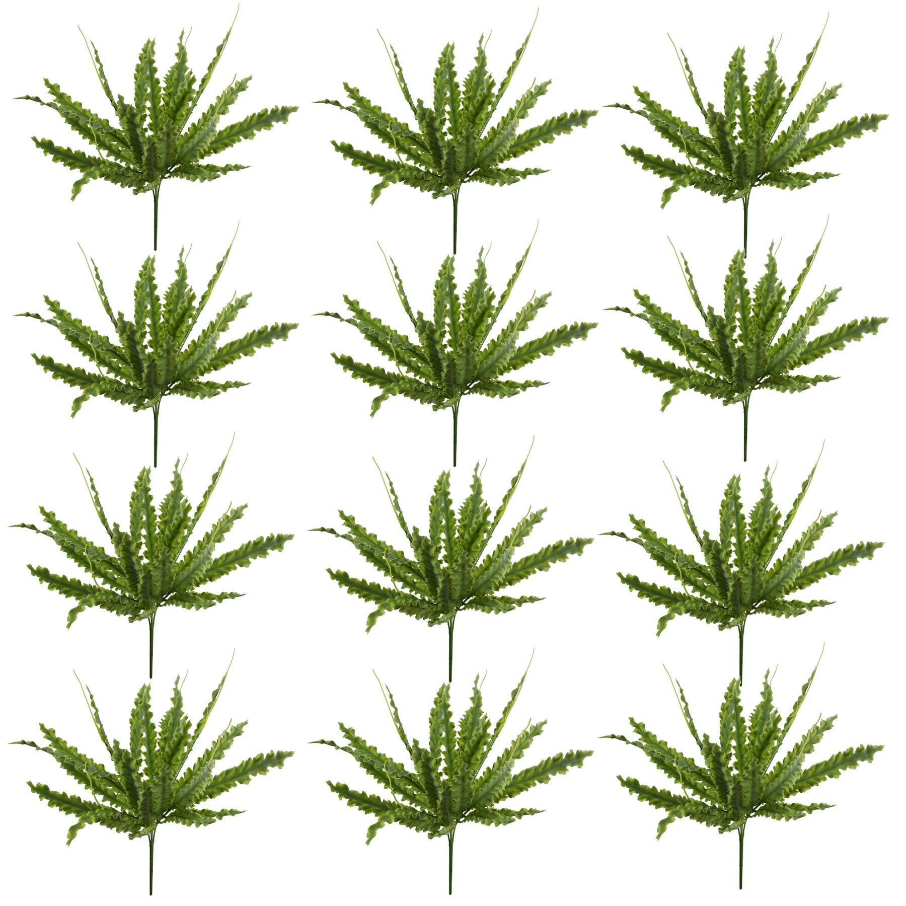 Leaf Artificial Crocodile Fern Plant 40cm Bare Stem Unpotted