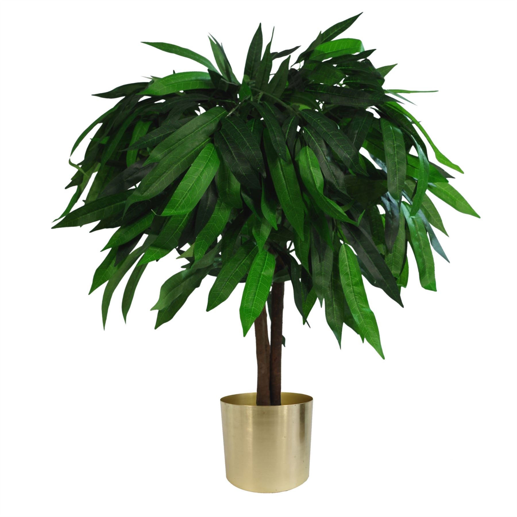 Leaf 80cm Artificial Mango Tree Plant with Metal Planter