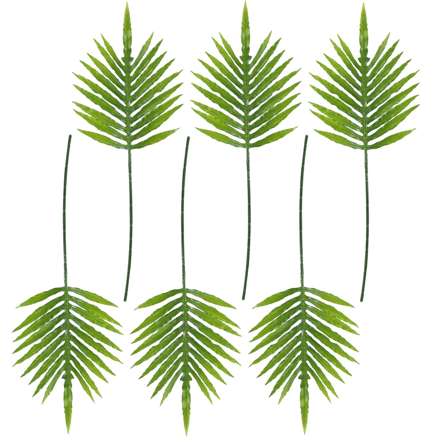 Pack of 6 Green Artificial Monstera Cheese Plant Leaves 95cm Wired Stems