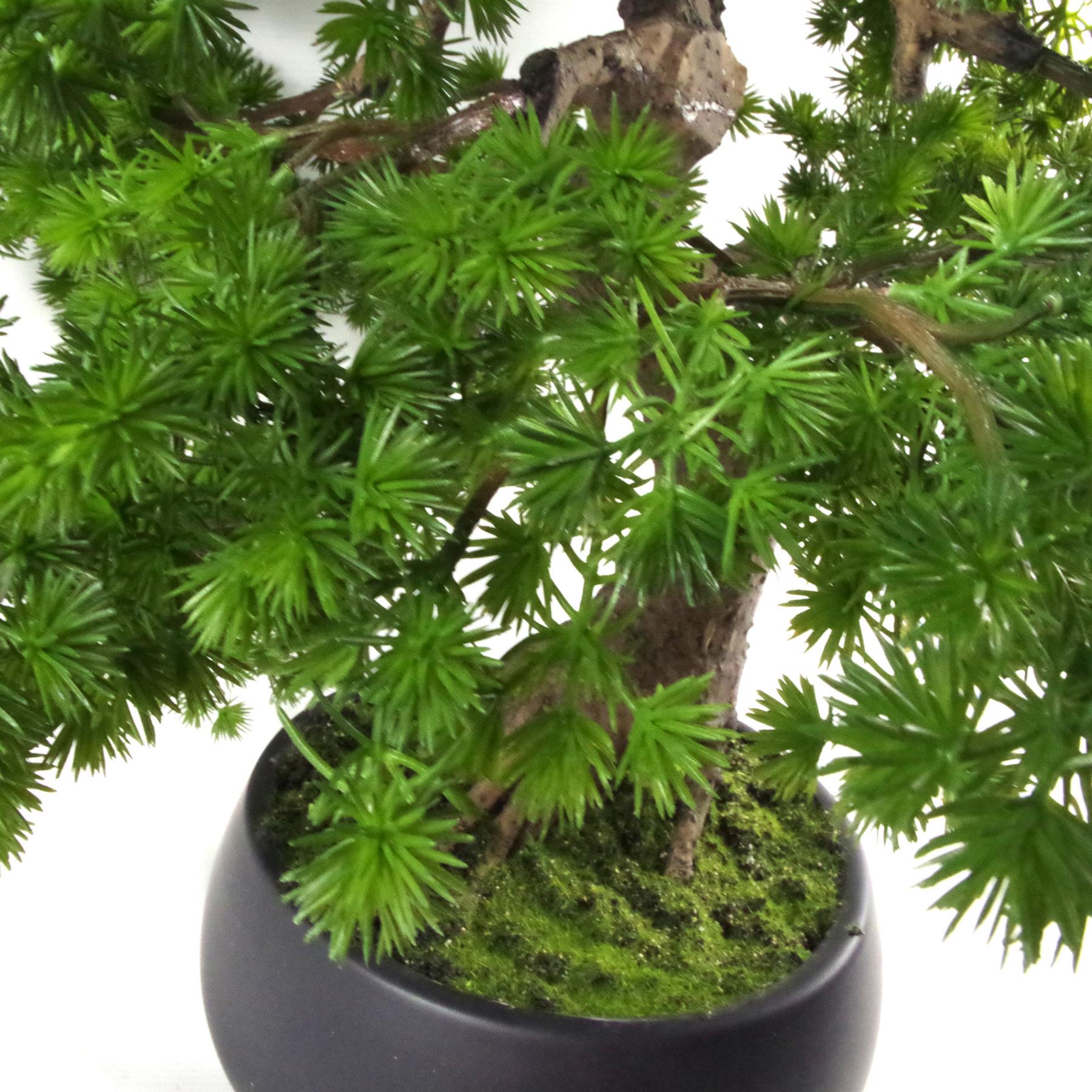 Leaf 50cm Artificial Luxury Pine Bonsai Tree in Ceramic Pot