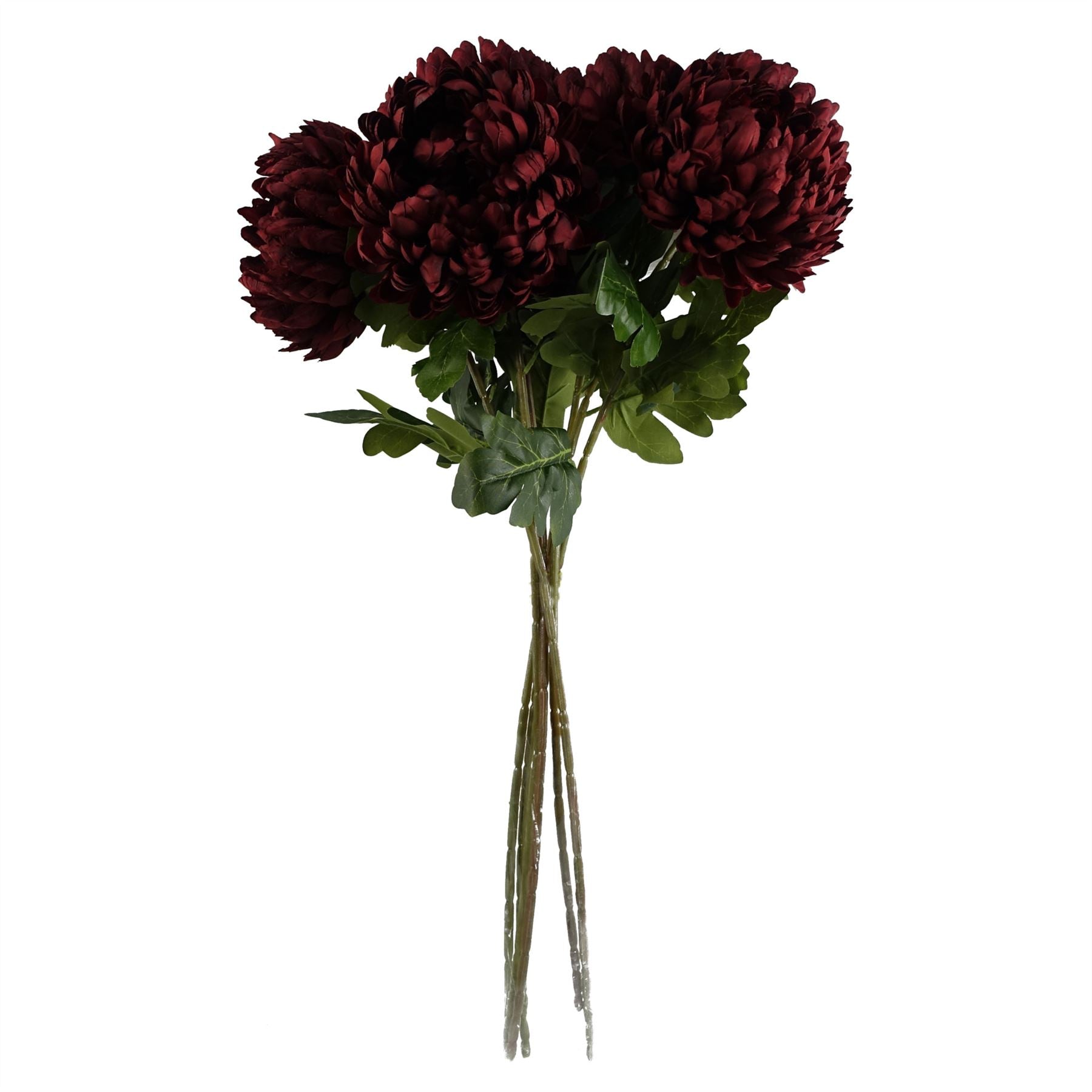 Leaf 75cm Extra Large Red Reflex Chrysanthemum Silk Flower Stem