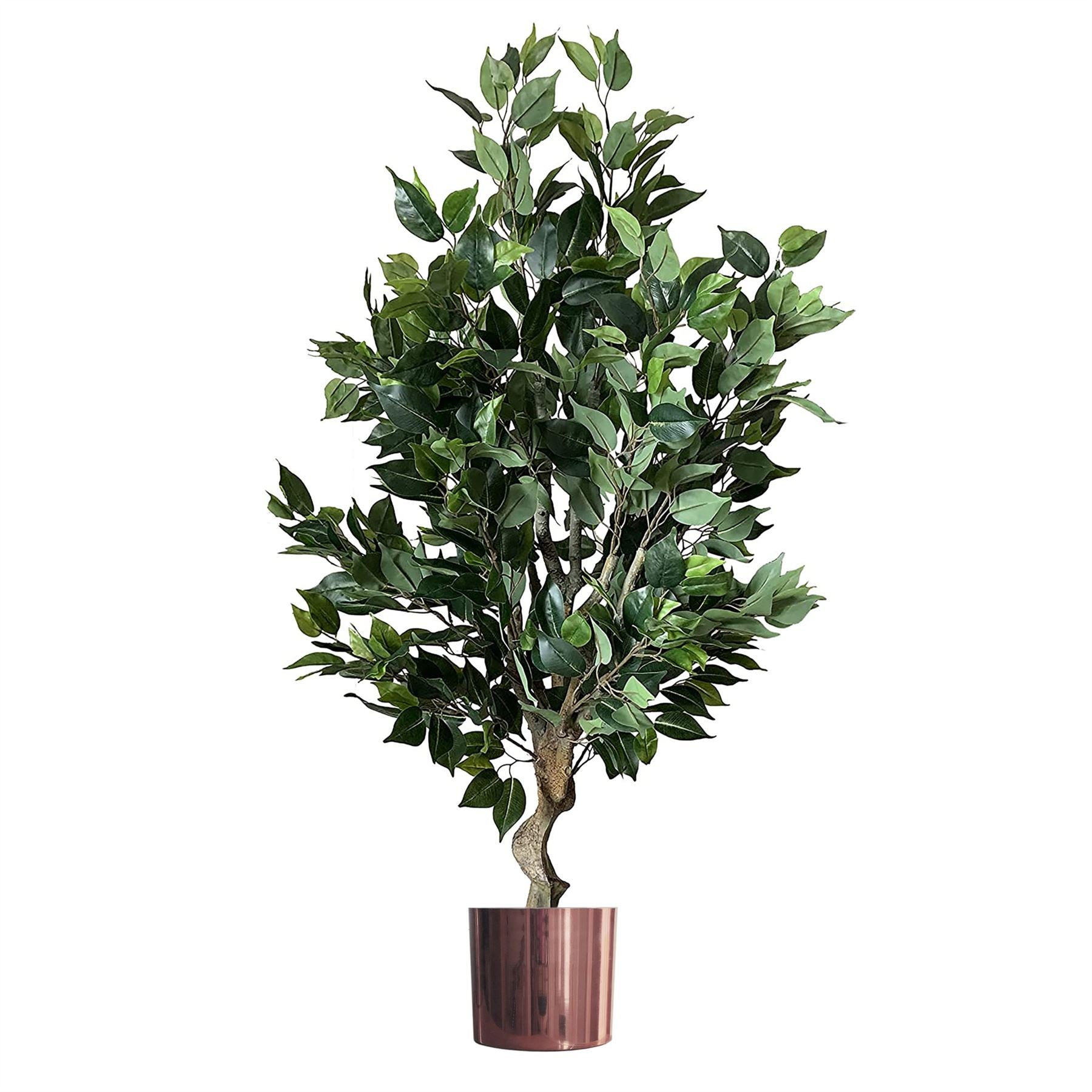 100cm Premium Artificial Ficus Twist Tree with Copper Planter