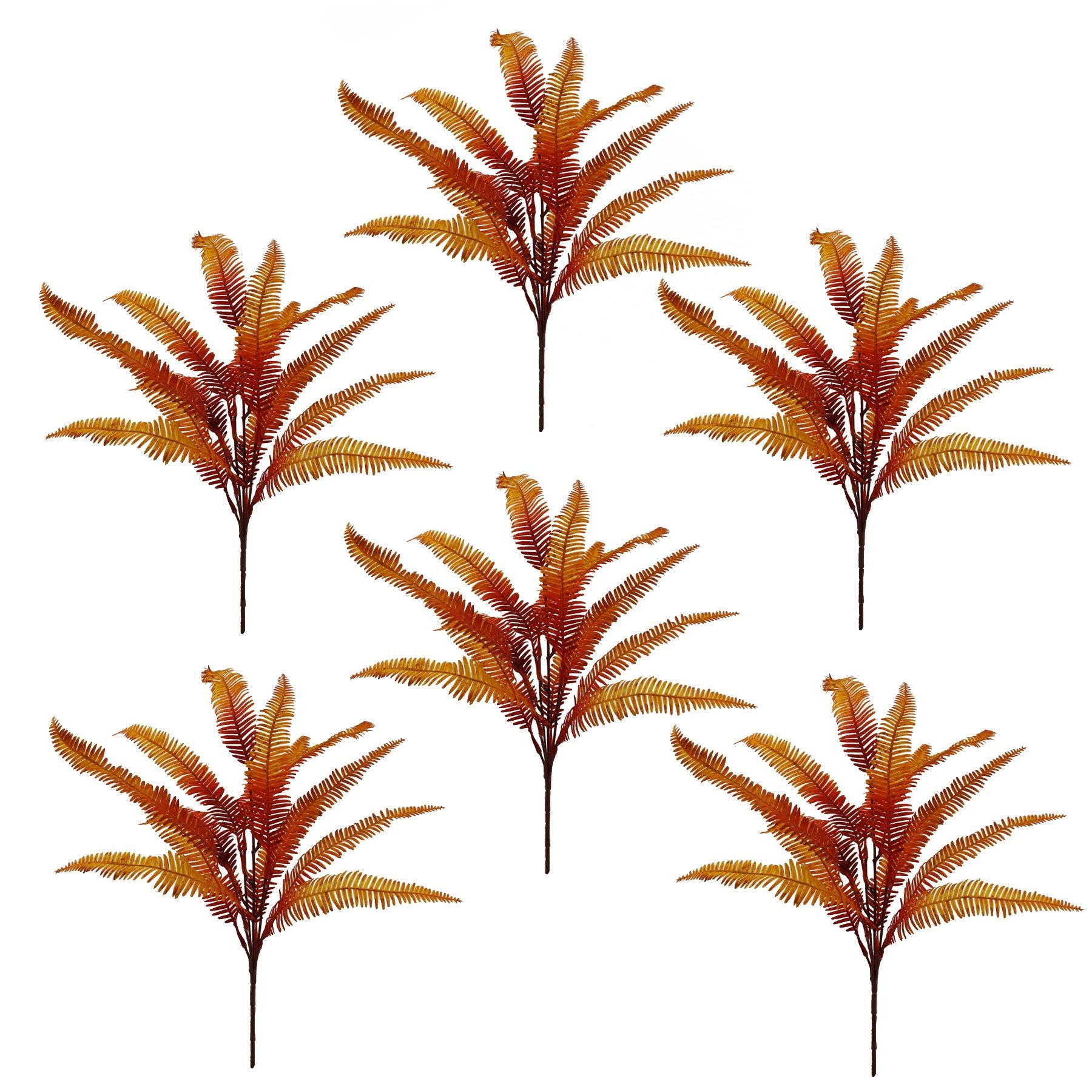 Leaf Artificial Autumn Fern Bush Plant 55cm