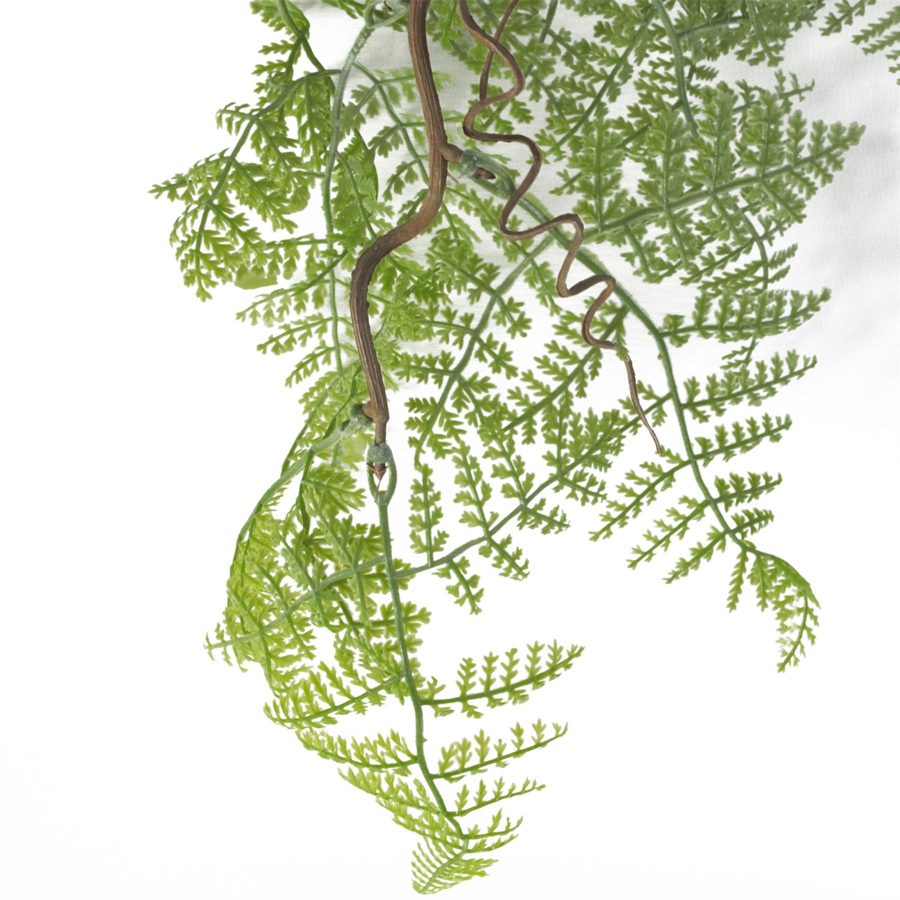 Leaf 100cm Artificial Hanging Maidenhair Fern Plant Light Green Bare Stem Unpotted