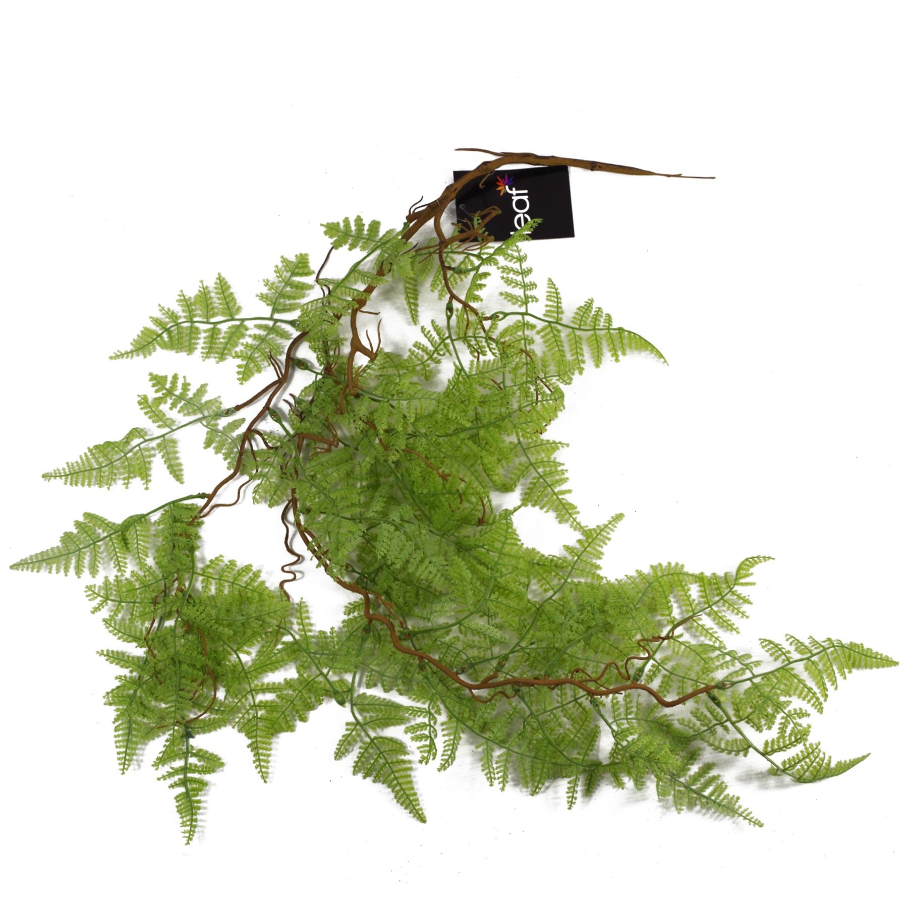 Leaf 100cm Artificial Hanging Maidenhair Fern Plant Light Green Bare Stem Unpotted