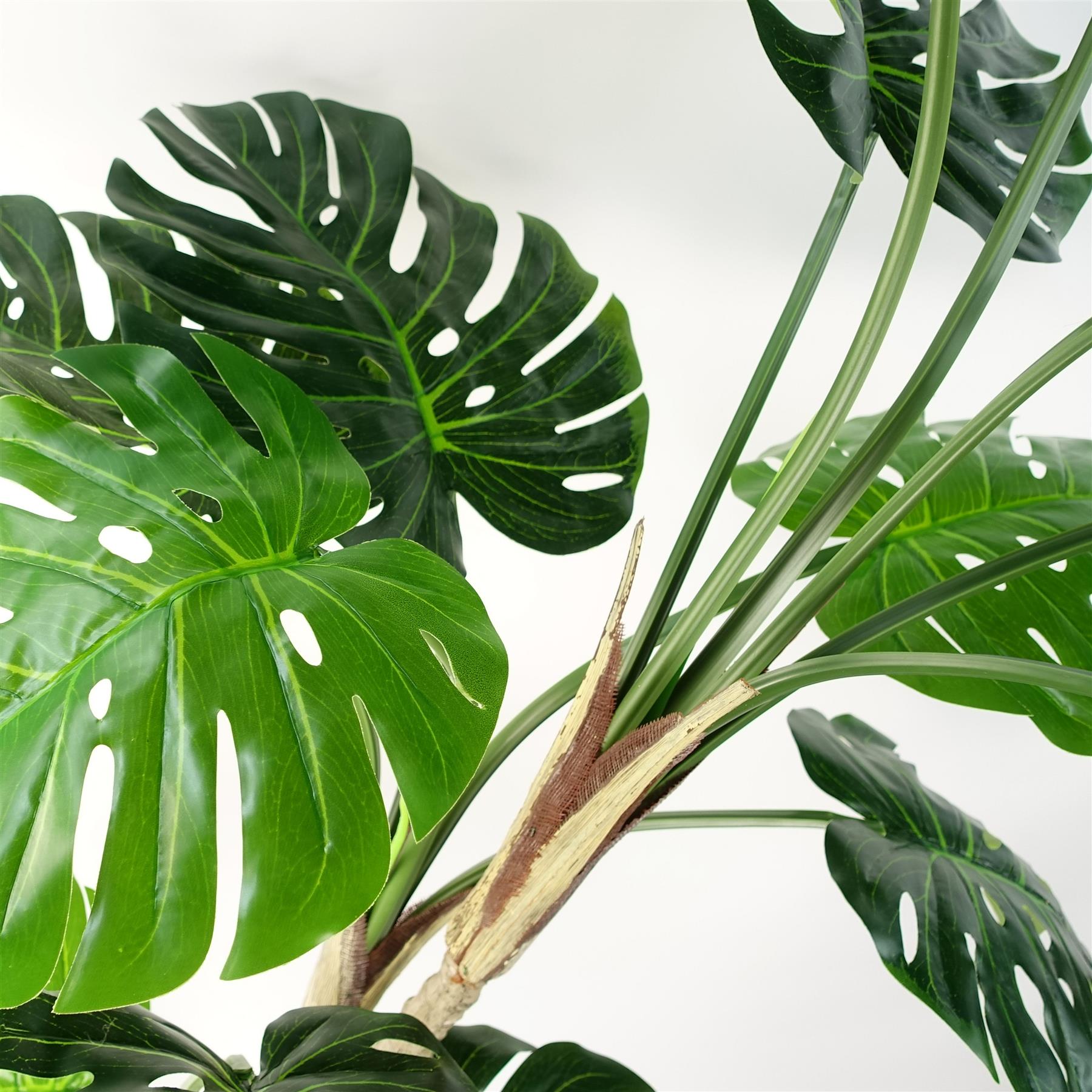 Leaf Artificial Monstera Cheese Plant 150cm in Black Pot