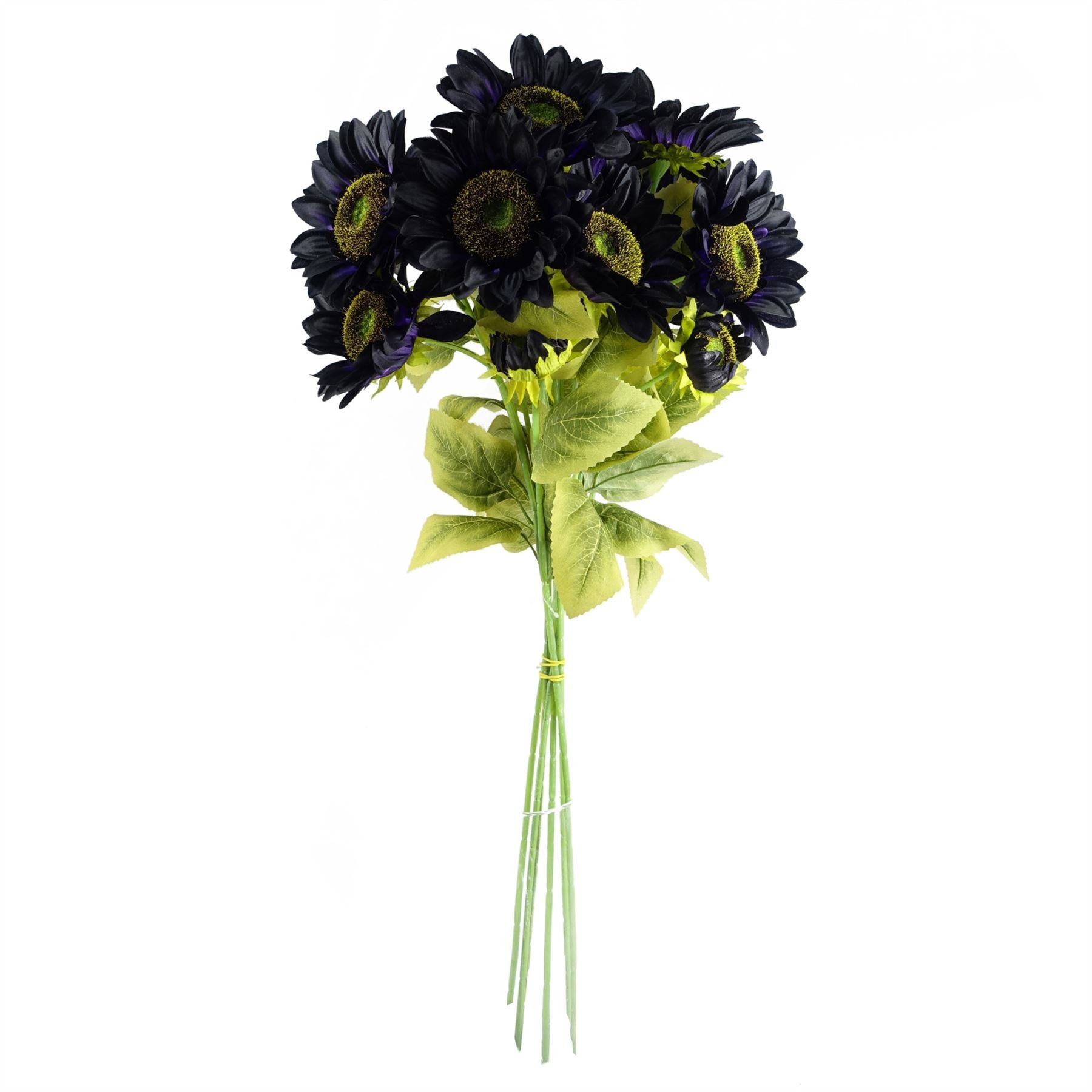Pack of 6 Purple Artificial Sunflowers, 88cm, 3 Heads Each