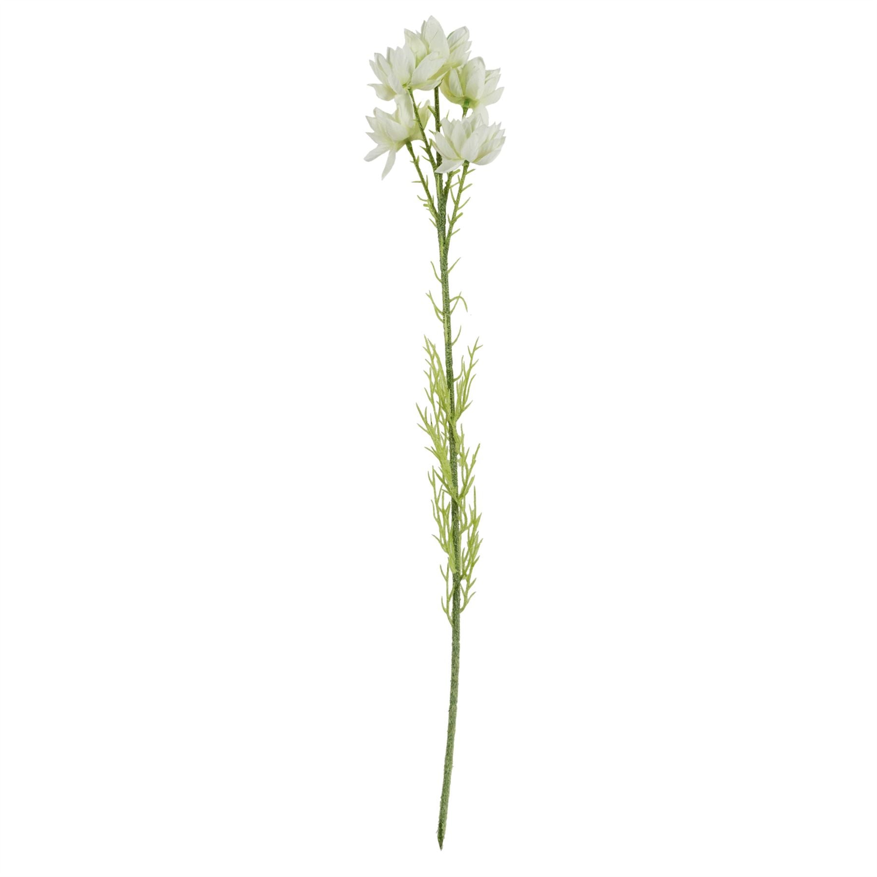 Leaf Pack of 6 White Starflower Stems 60cm - 30 Silk Flowers