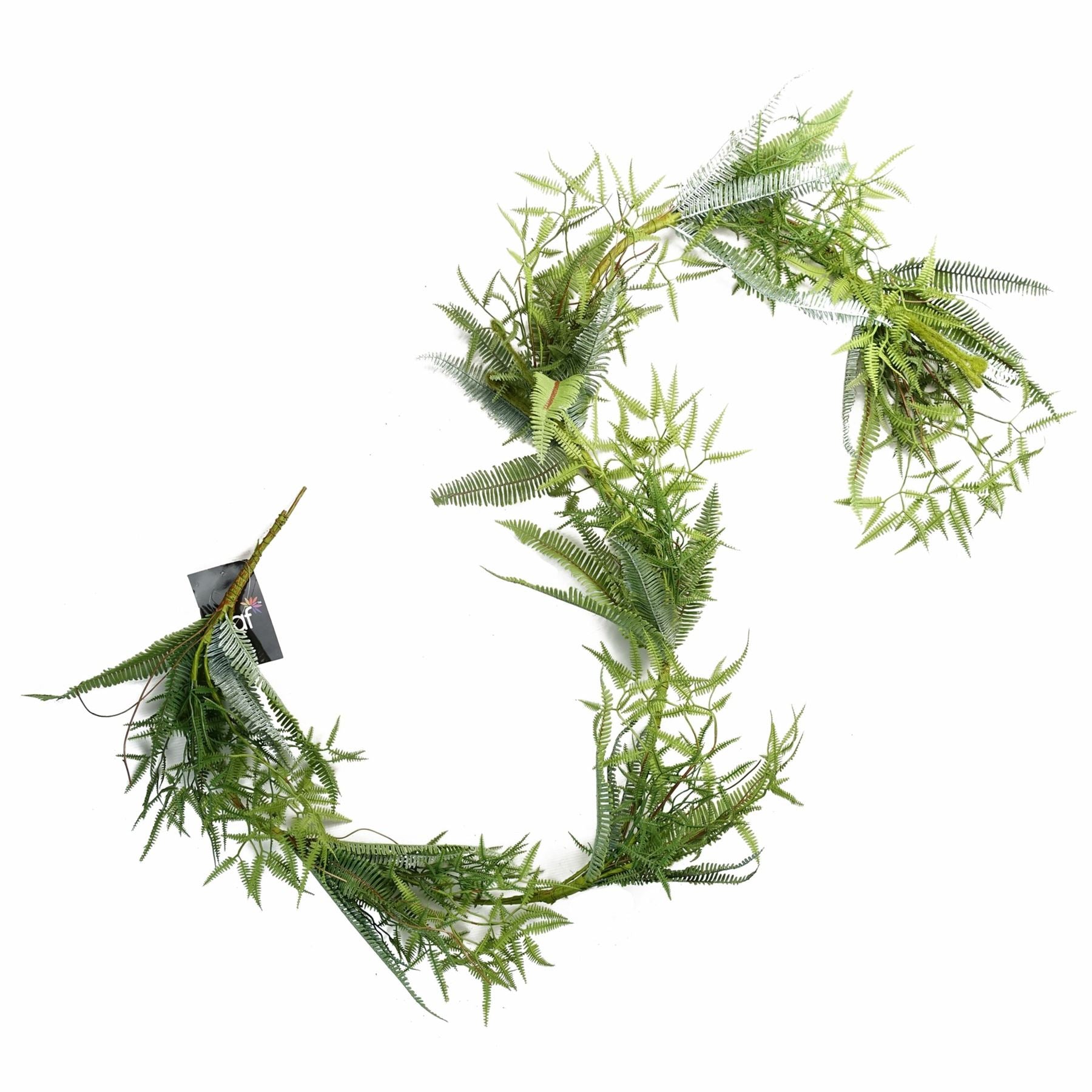 Leaf 180cm Artificial Trailing Hanging Fern Garland, Realistic Handmade Plastic Foliage, Arrangeable Wired Stems