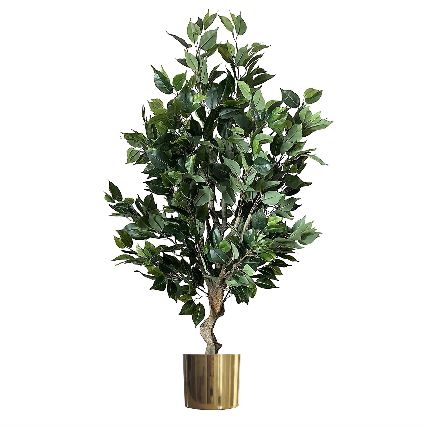 100cm Premium Artificial Ficus Twist Tree with Gold Planter