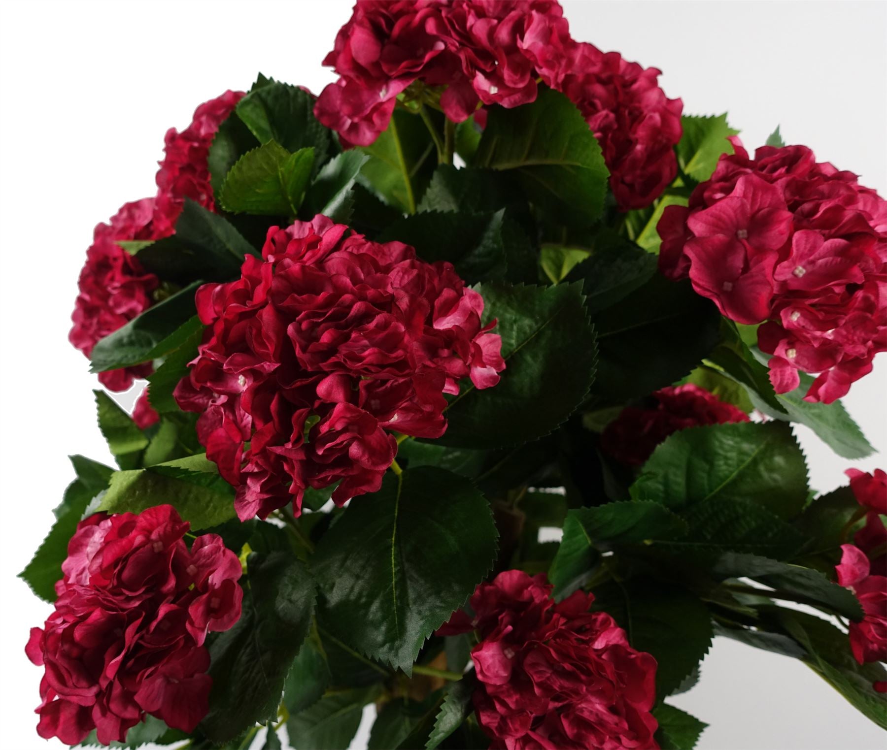 Leaf 75cm Artificial Pink Hydrangea Bush Potted Plant