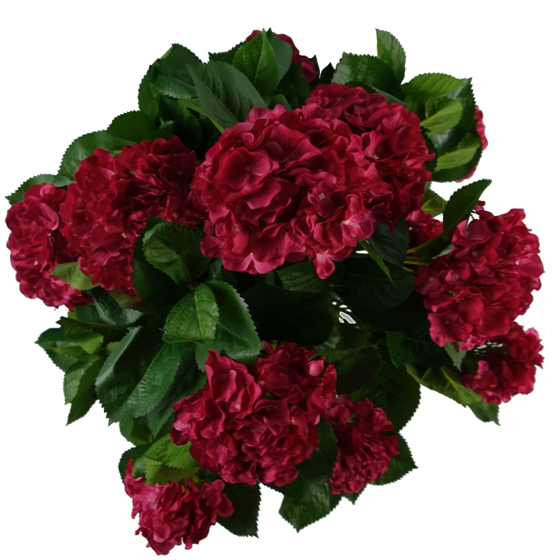 Leaf 75cm Artificial Pink Hydrangea Bush Potted Plant