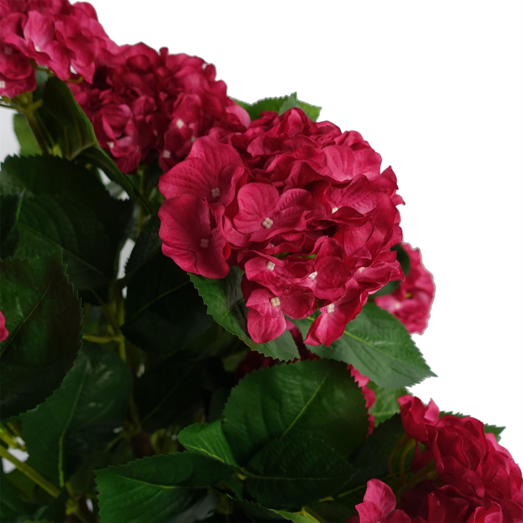 Leaf 75cm Artificial Pink Hydrangea Bush Potted Plant