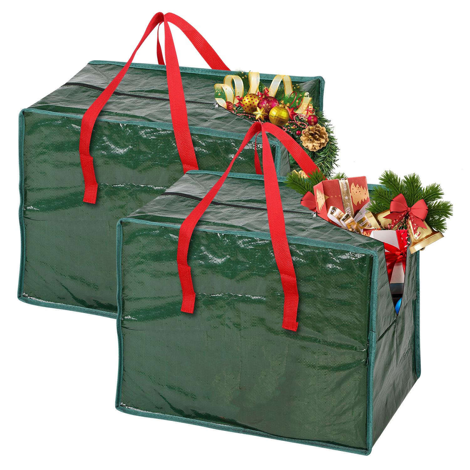 Vinsani Christmas Baubles & Tinsel Storage Bag for Decorations, Ornaments, Gift Wrapping Paper & Accessories