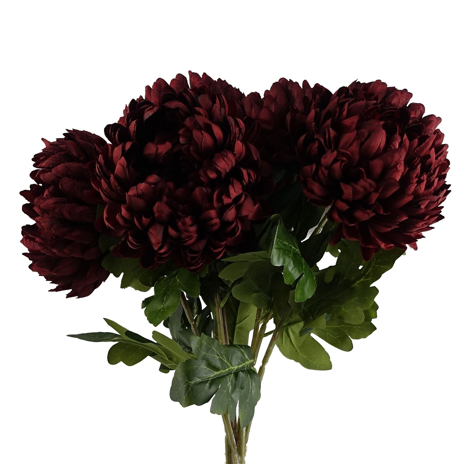 Leaf Pack of 6 Red 75cm Extra Large Reflex Chrysanthemum Silk Flowers