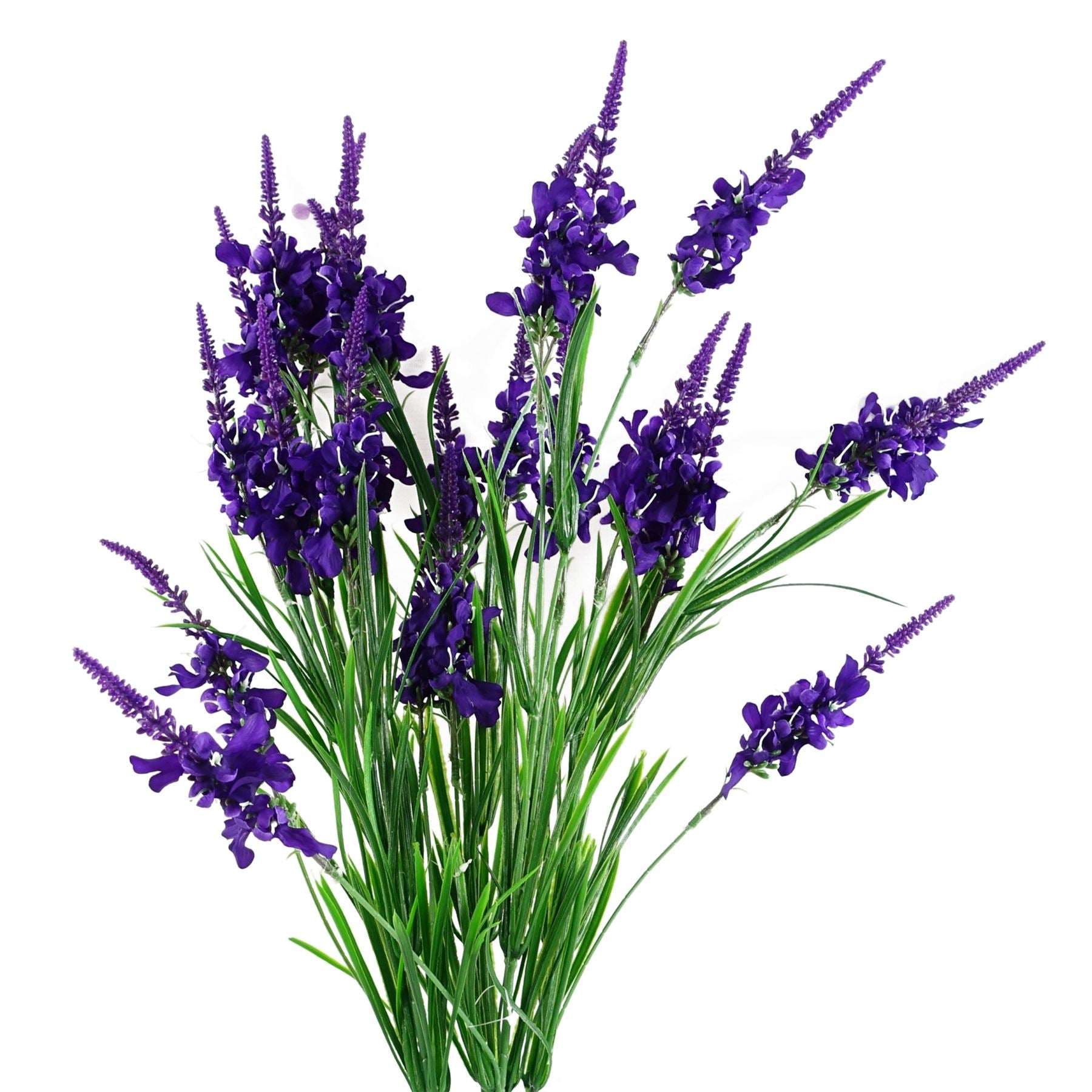 Leaf Pack of 6 Purple Larkspur Artificial Stems 80cm Silk Flowers