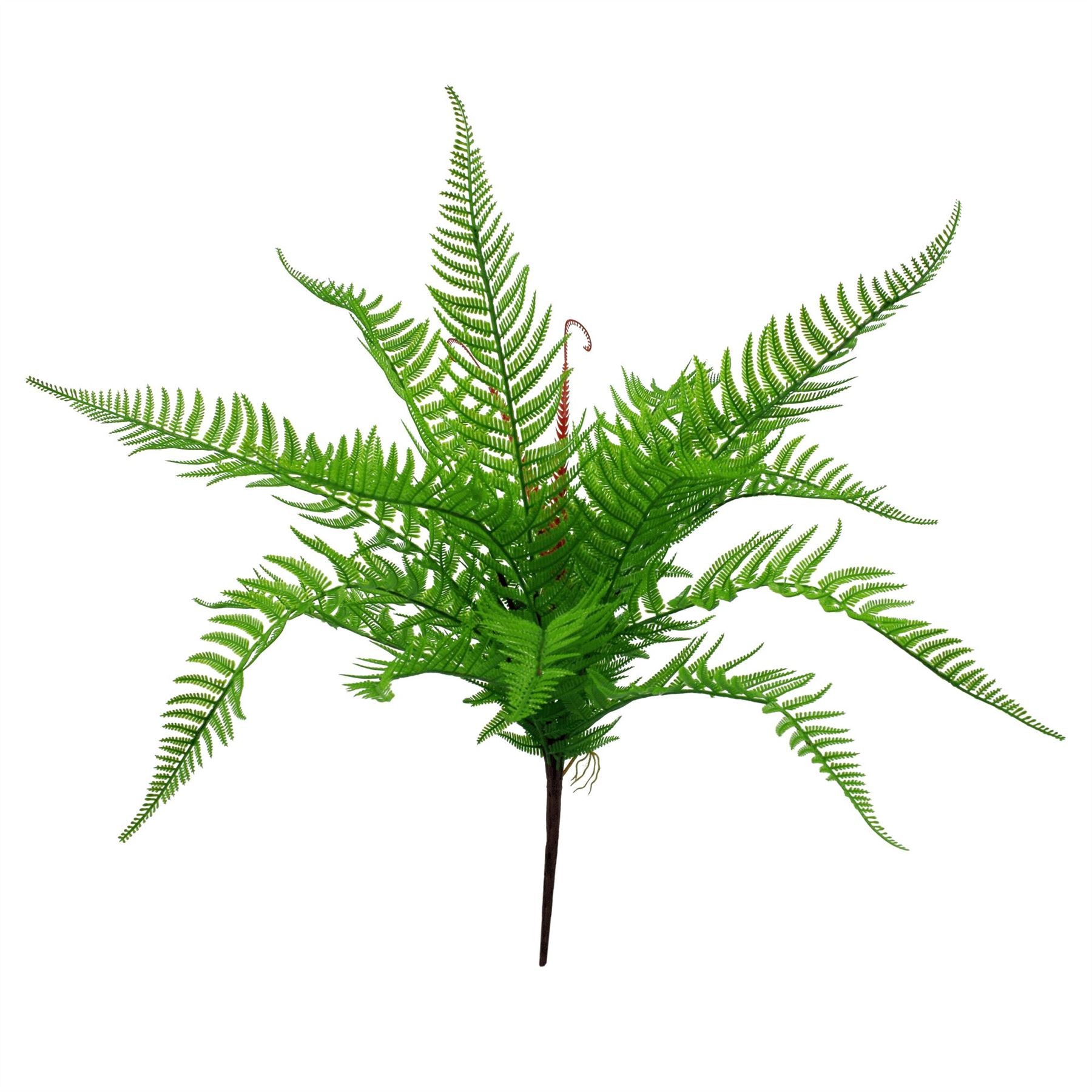 Leaf 60cm Artificial Bushy Dixie Wood Fern Dark Green Bare Stem Plant