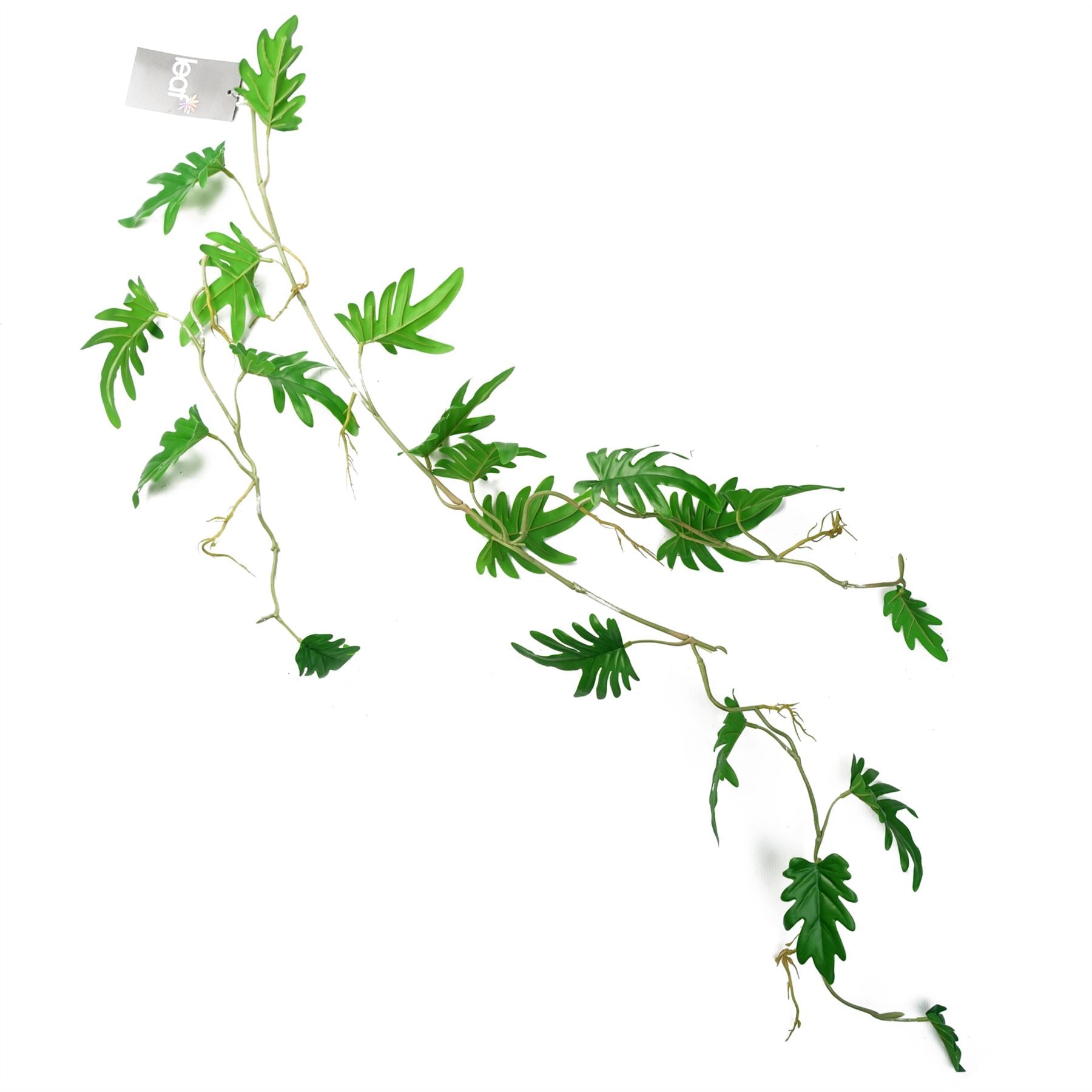 Pack of 6 Artificial Hanging Trailing Philodendron Cheese Small Leaf Plant, 100cm