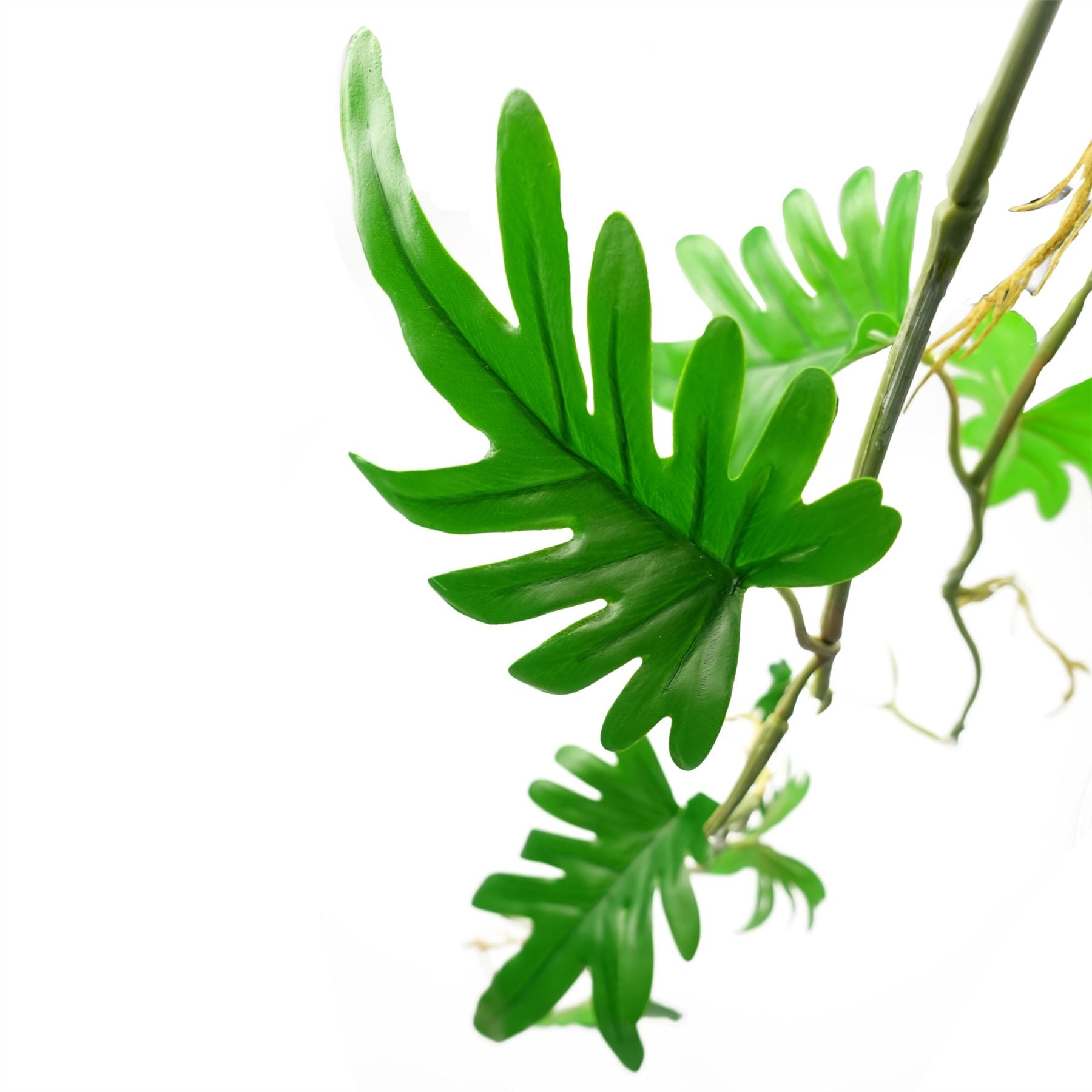 Pack of 6 Artificial Hanging Trailing Philodendron Cheese Small Leaf Plant, 100cm