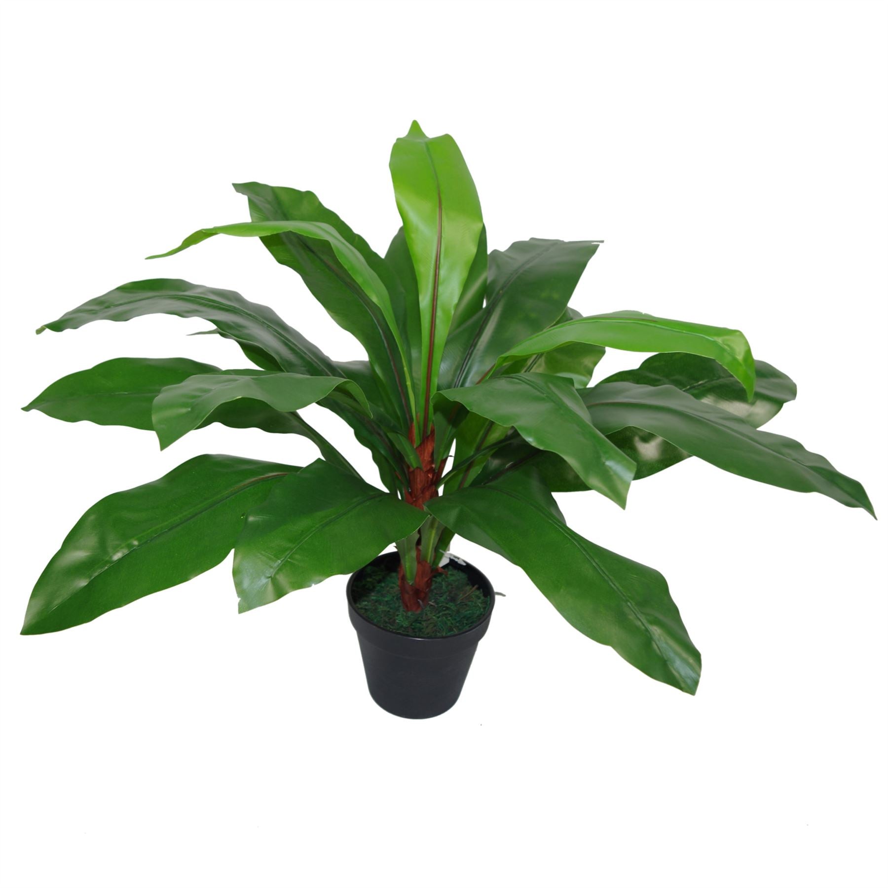 Leaf Design 60cm Dark Bushy Artificial Bird's Nest Fern Plant in Weighted Pot