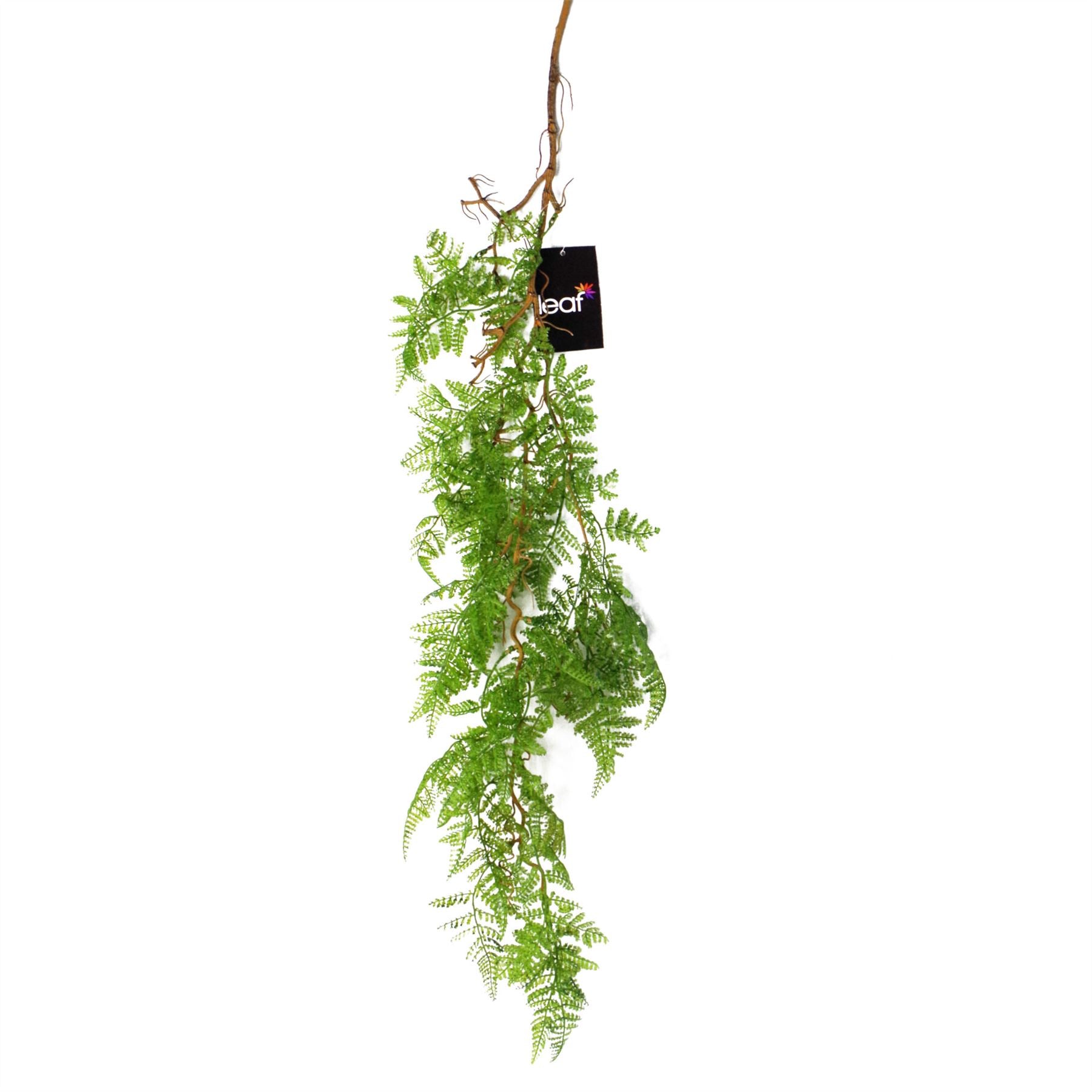 Leaf 6 x 100cm Artificial Hanging Maidenhair Fern Plant Dark Green, Unpotted Bare Stem
