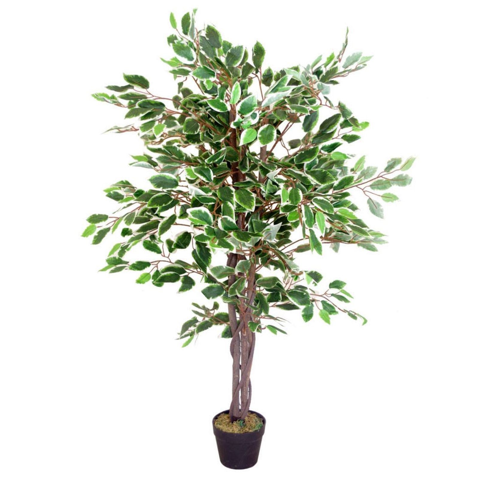 Leaf 130cm Realistic Artificial Ficus Tree Plant with Weighted Pot