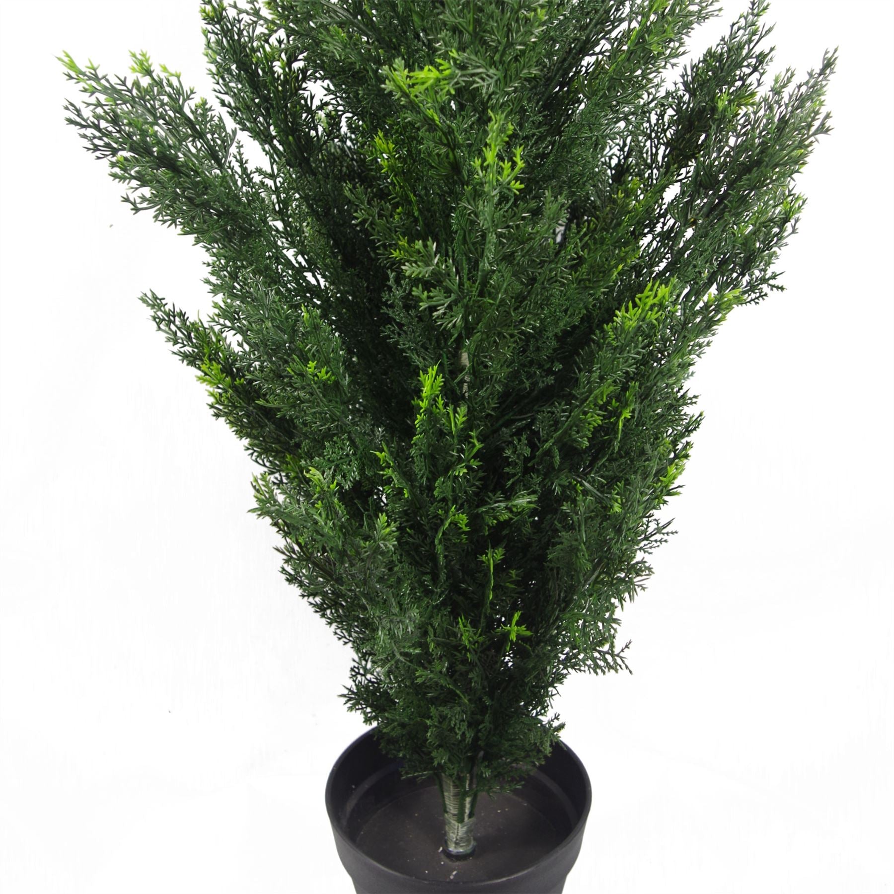 120cm Pair Artificial Cedar Cypress Topiary Trees, UV Resistant, Indoor/Outdoor, Potted