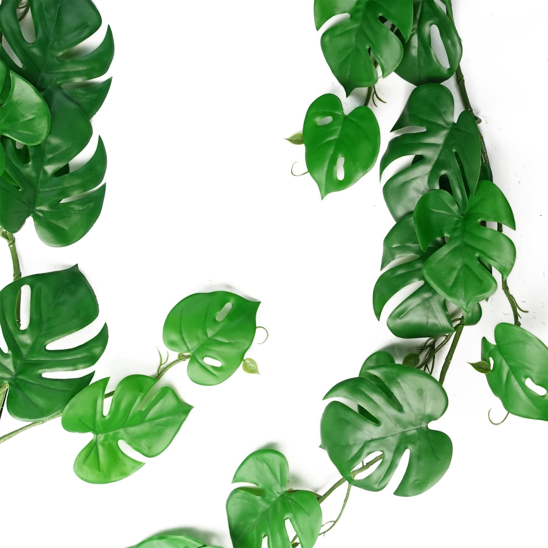 Leaf Pack of 6 Artificial Trailing Monstera Hanging Plant, 180cm